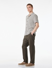 Keten Pamuk Karışımlı Cepli Beli Bağcıklı Pantolon