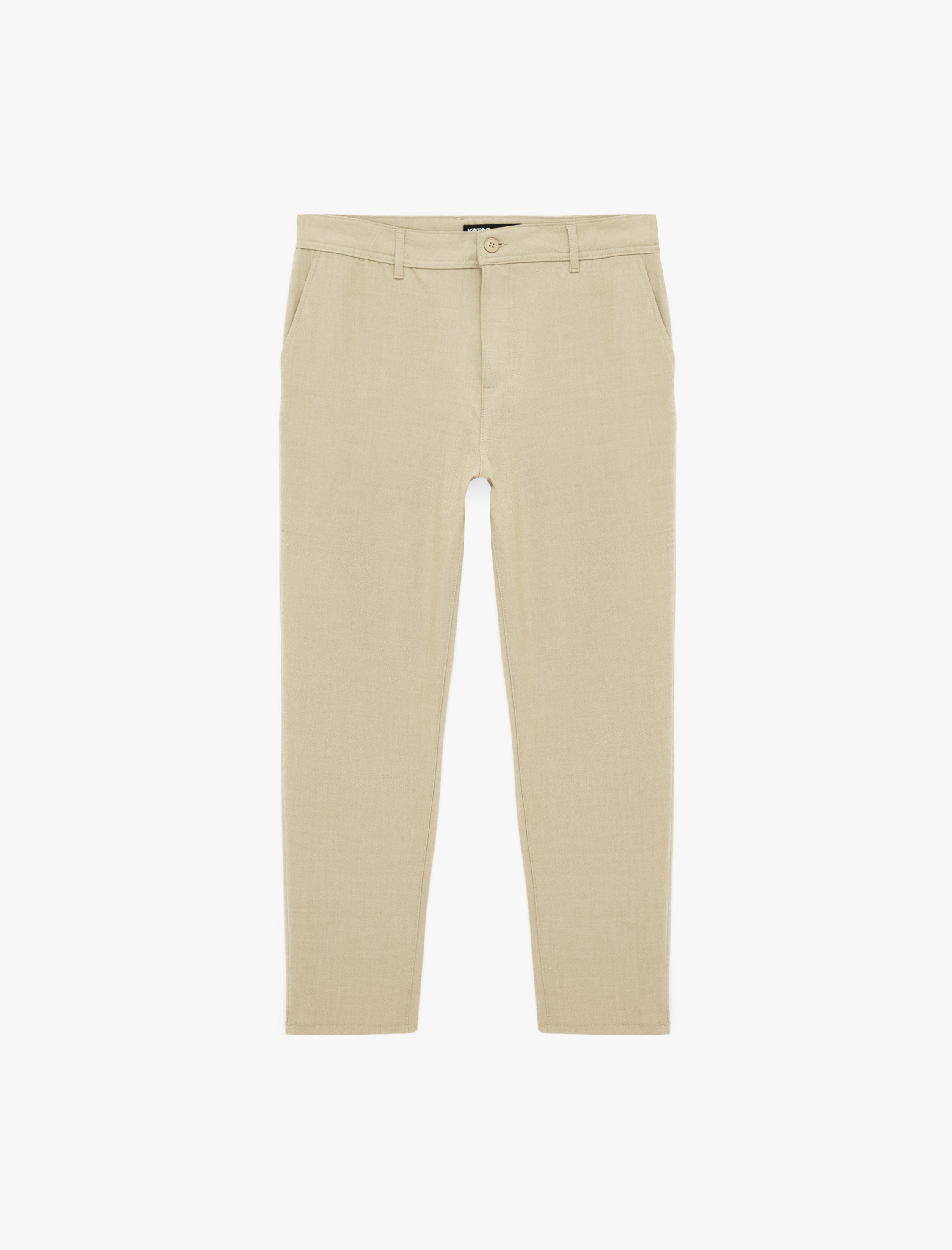   Viskon Karışımlı Cepli Slim Fit Kumaş Pantolon