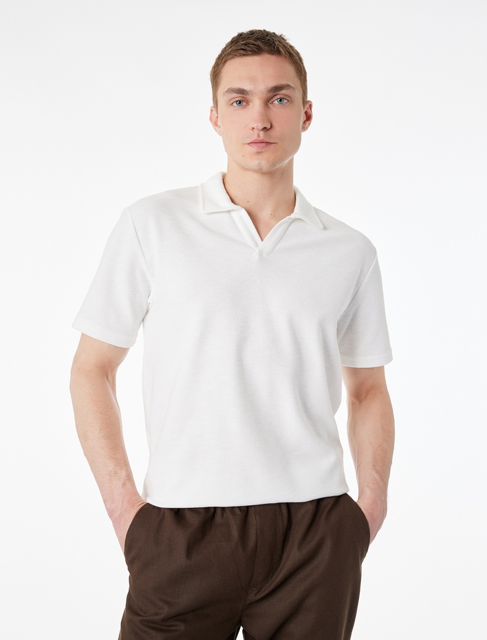  Regular Fit Kısa Kollu Basic Polo Yaka Tişört