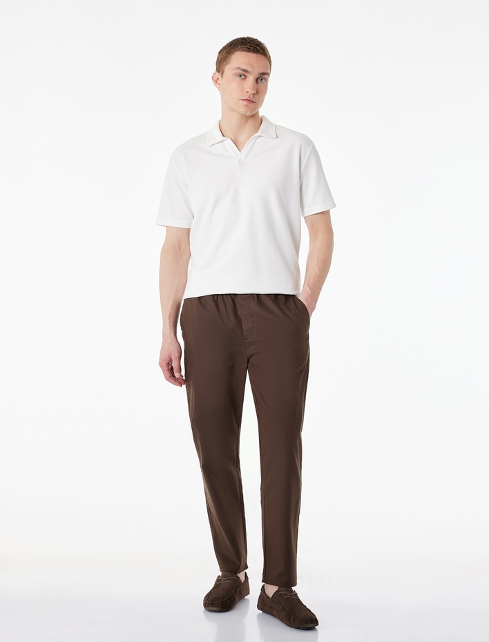  Regular Fit Kısa Kollu Basic Polo Yaka Tişört