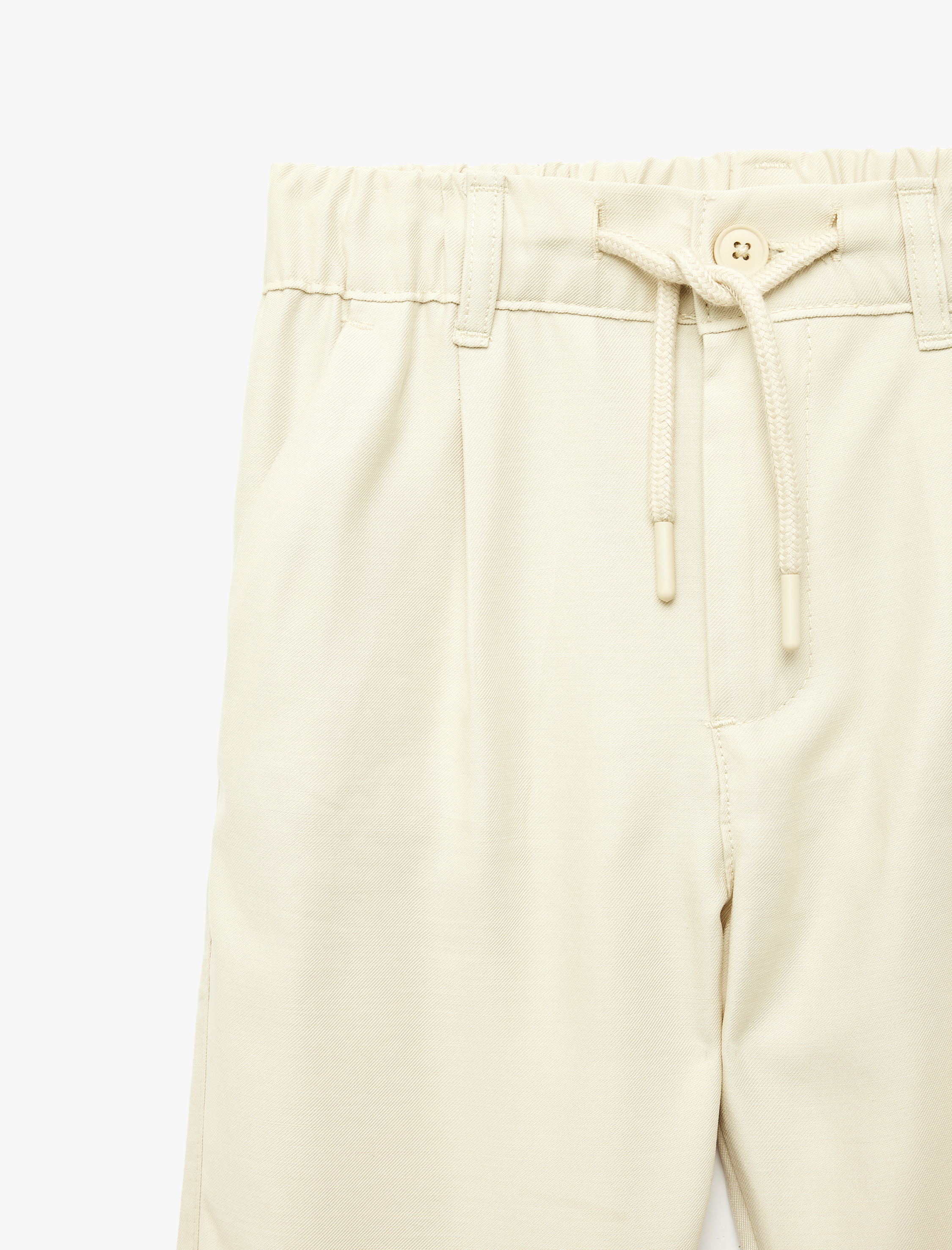  Erkek Çocuk Beli Lastikli Düğmeli Viskon Basic Pantolon