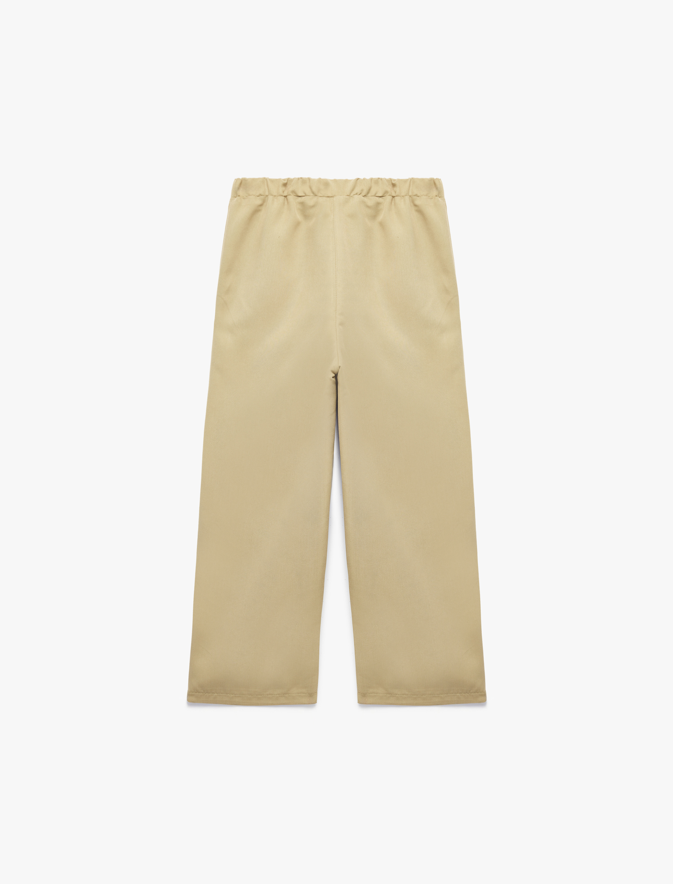  Kız Çocuk Düğmeli Modal Karışımlı Geniş Paça Pantolon