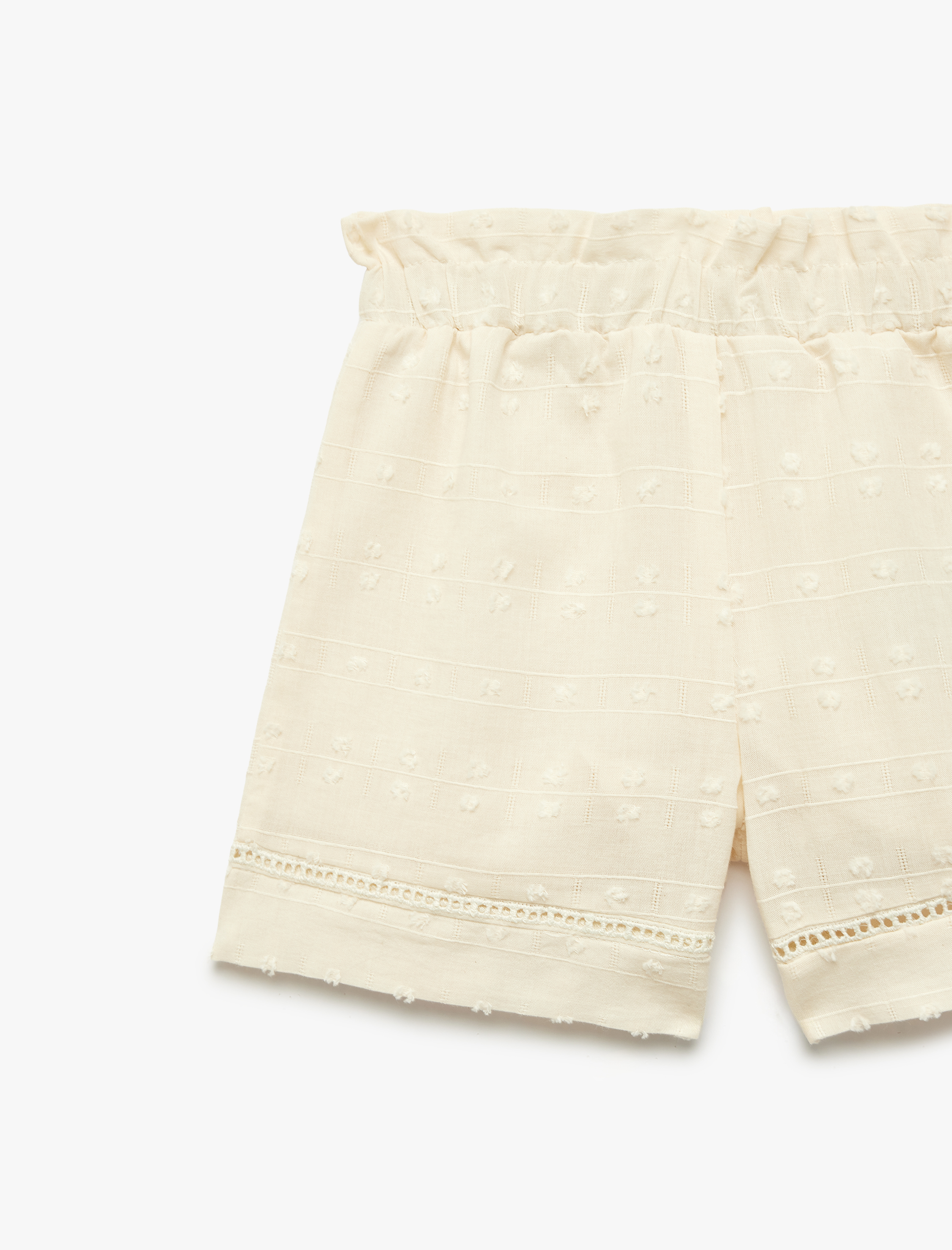  Kız Bebek Pamuklu Beli Lastikli Basic Şort