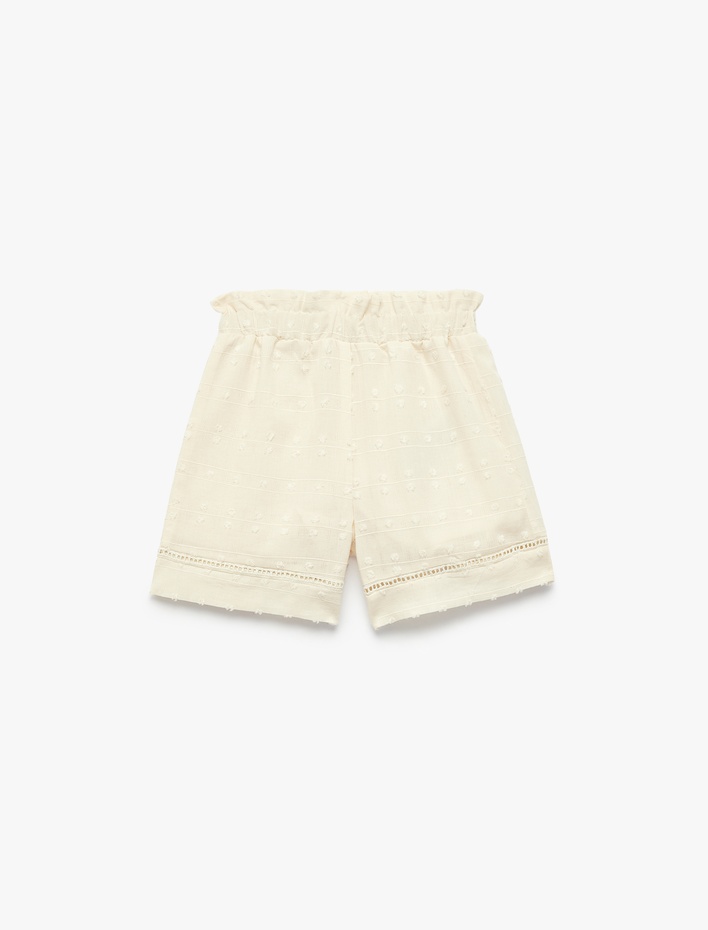 Kız Bebek Pamuklu Beli Lastikli Basic Şort