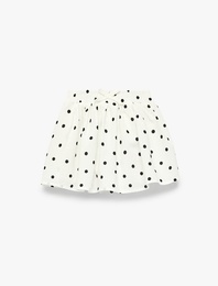 Pamuklu Pileli A Kesim Puantiyeli Etek