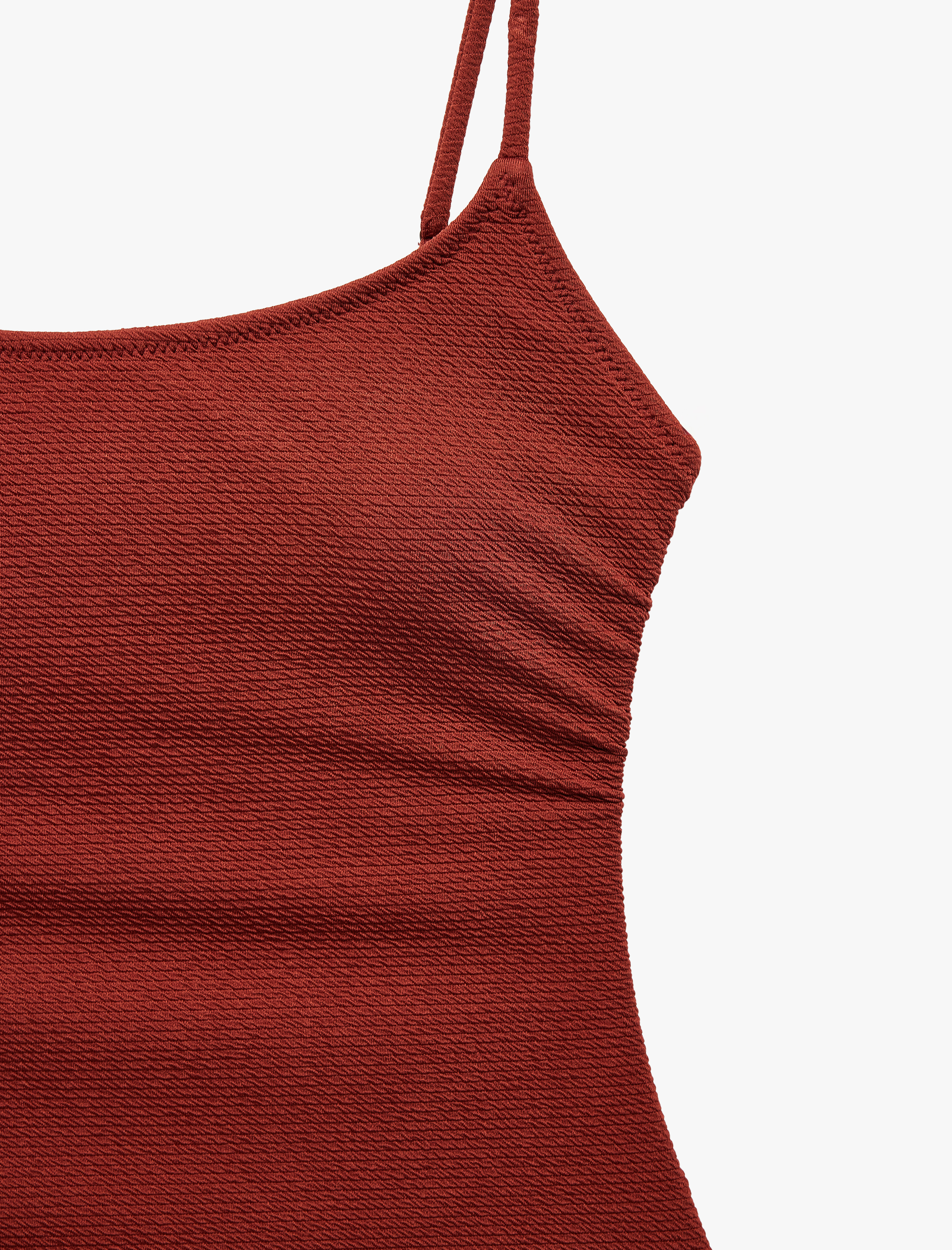   İnce Askılı Bisiklet Yaka Mayo