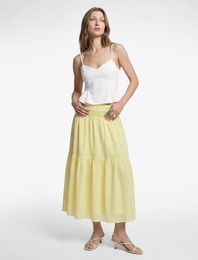 Bol Kalıp Gipeli Midi Kloş Etek