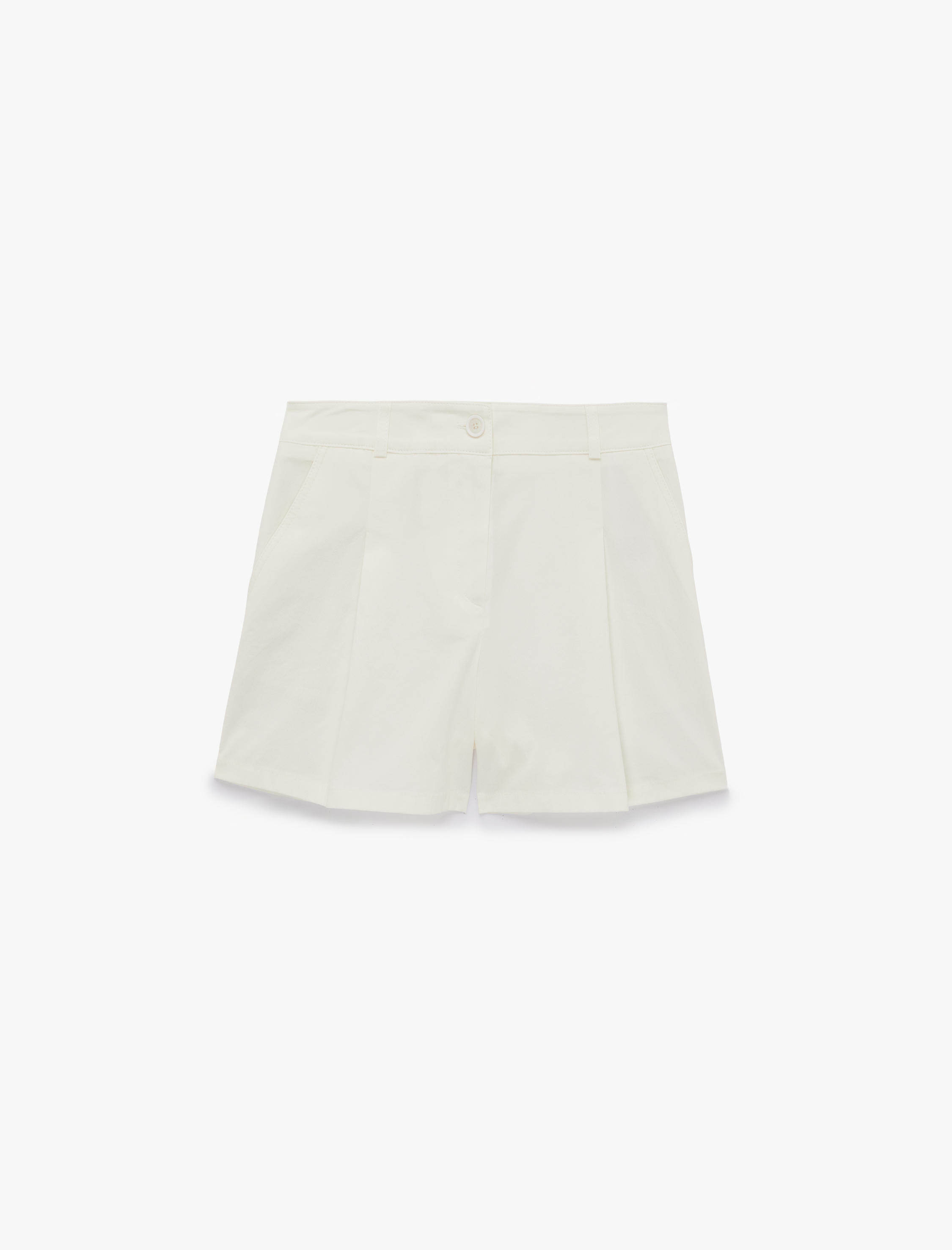   Normal Bel Cep Detaylı Pamuklu Mini Şort