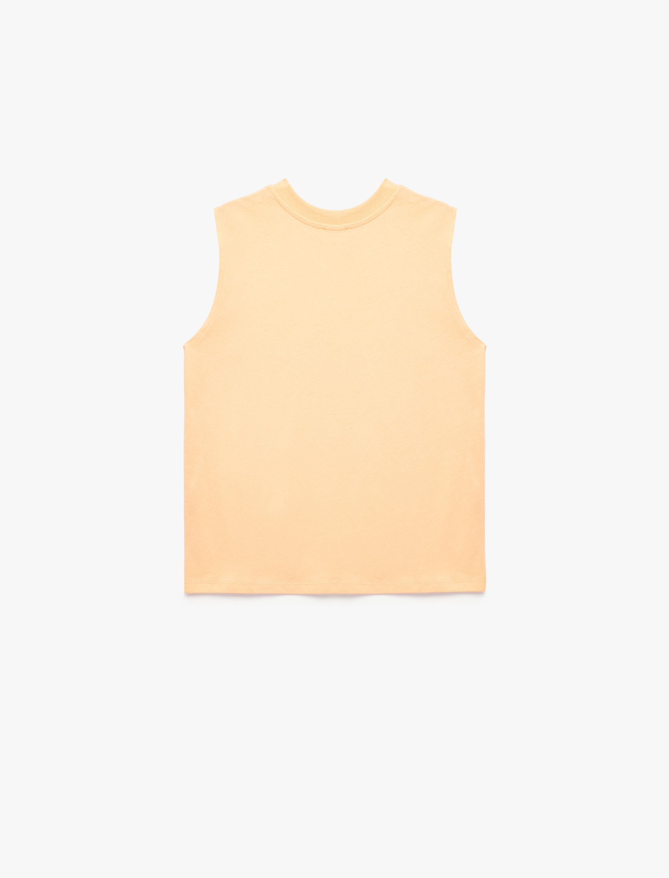  Erkek Çocuk Pamuklu Kolsuz Bisiklet Yaka Basic Atlet