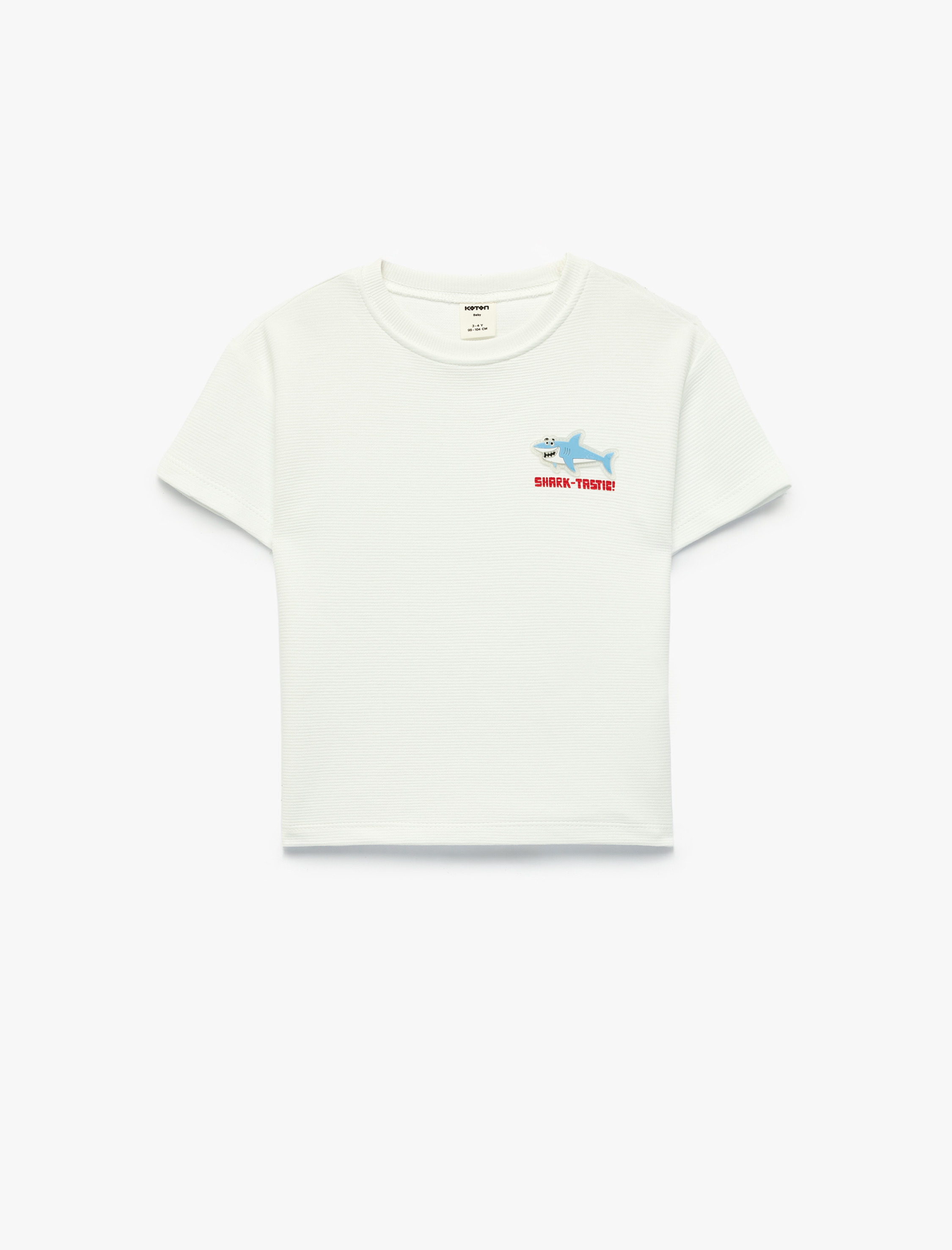  Erkek Bebek Pamuklu Kısa Kollu Bisiklet Yaka Baskılı Tişört