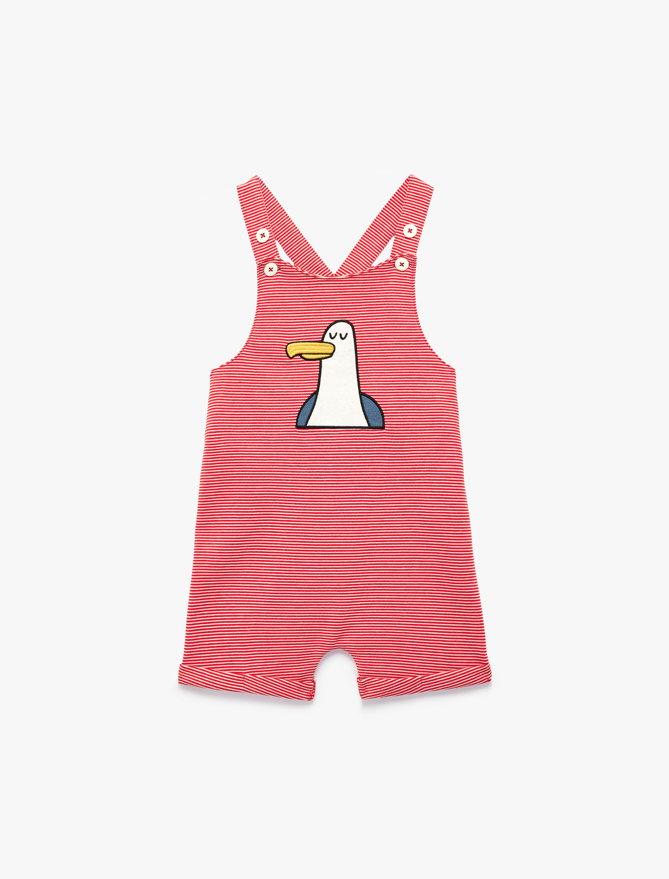  Erkek Bebek İnce Askılı Kolsuz Nakış Detaylı Tulum