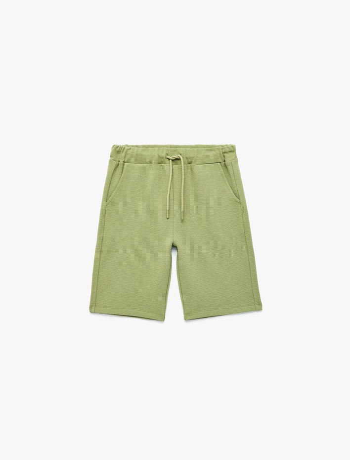 Erkek Çocuk Pamuklu Beli Lastikli Cepli Basic Şort
