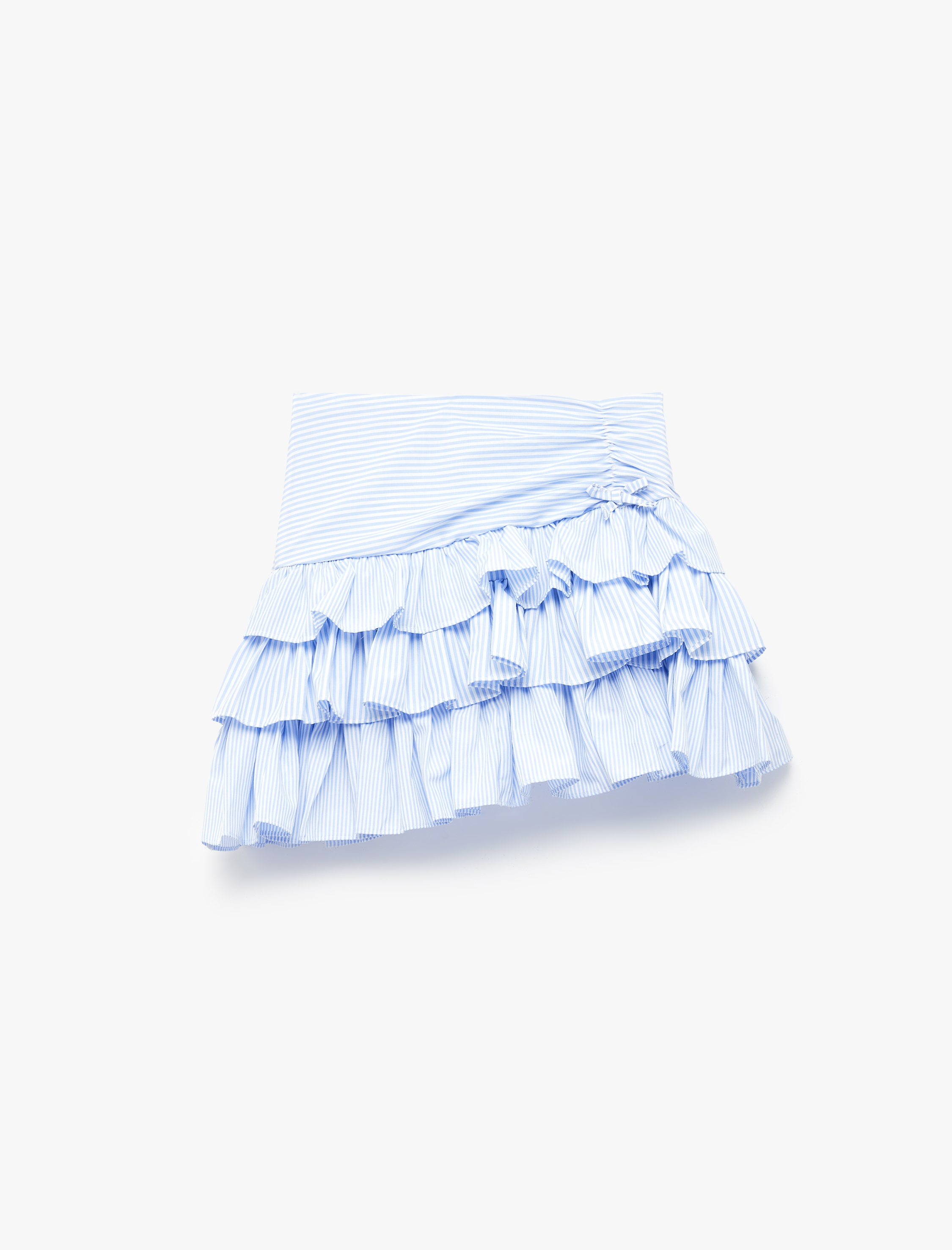  Kız Çocuk Kat Detaylı Fırfırlı Diz Üstü Etek