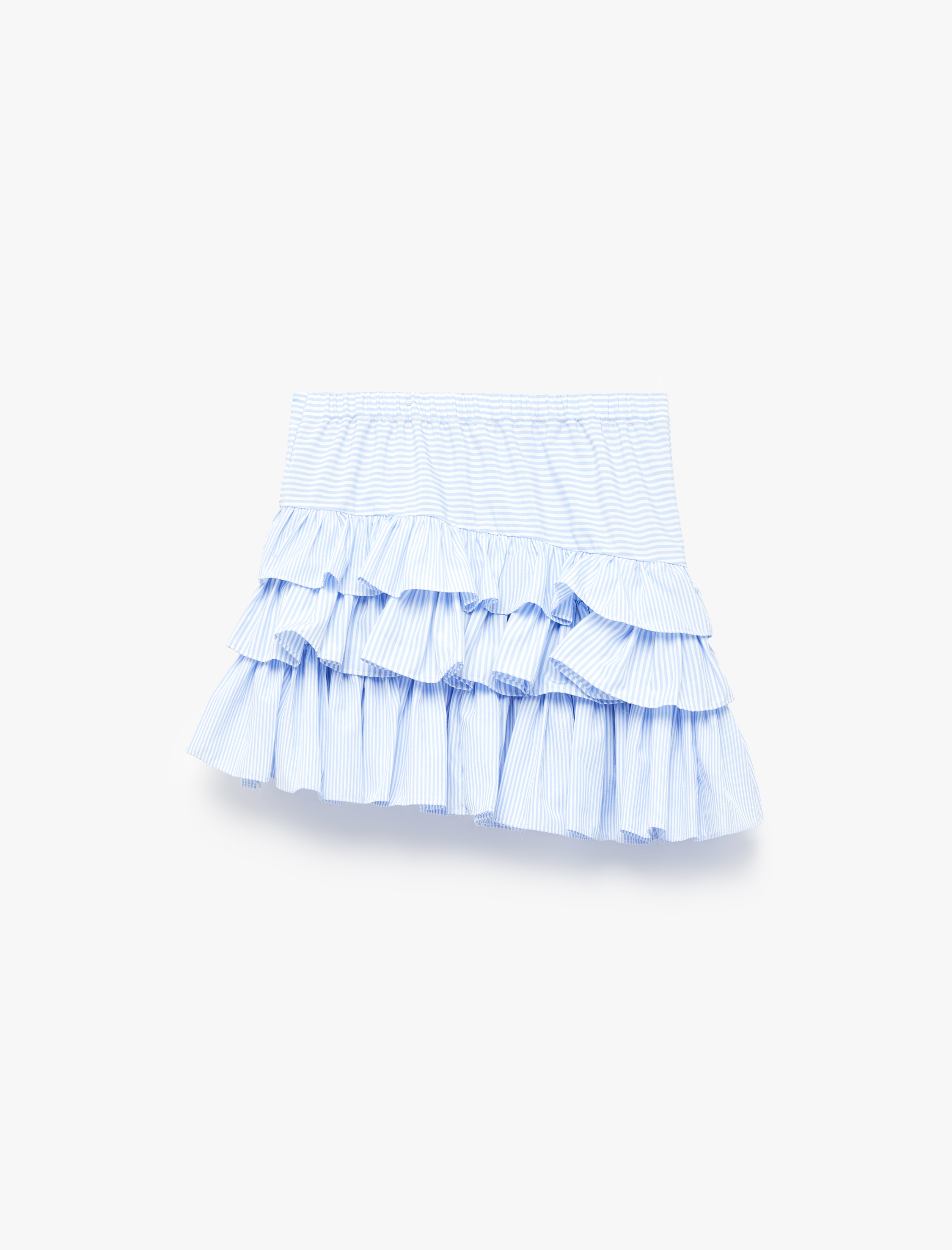  Kız Çocuk Kat Detaylı Fırfırlı Diz Üstü Etek