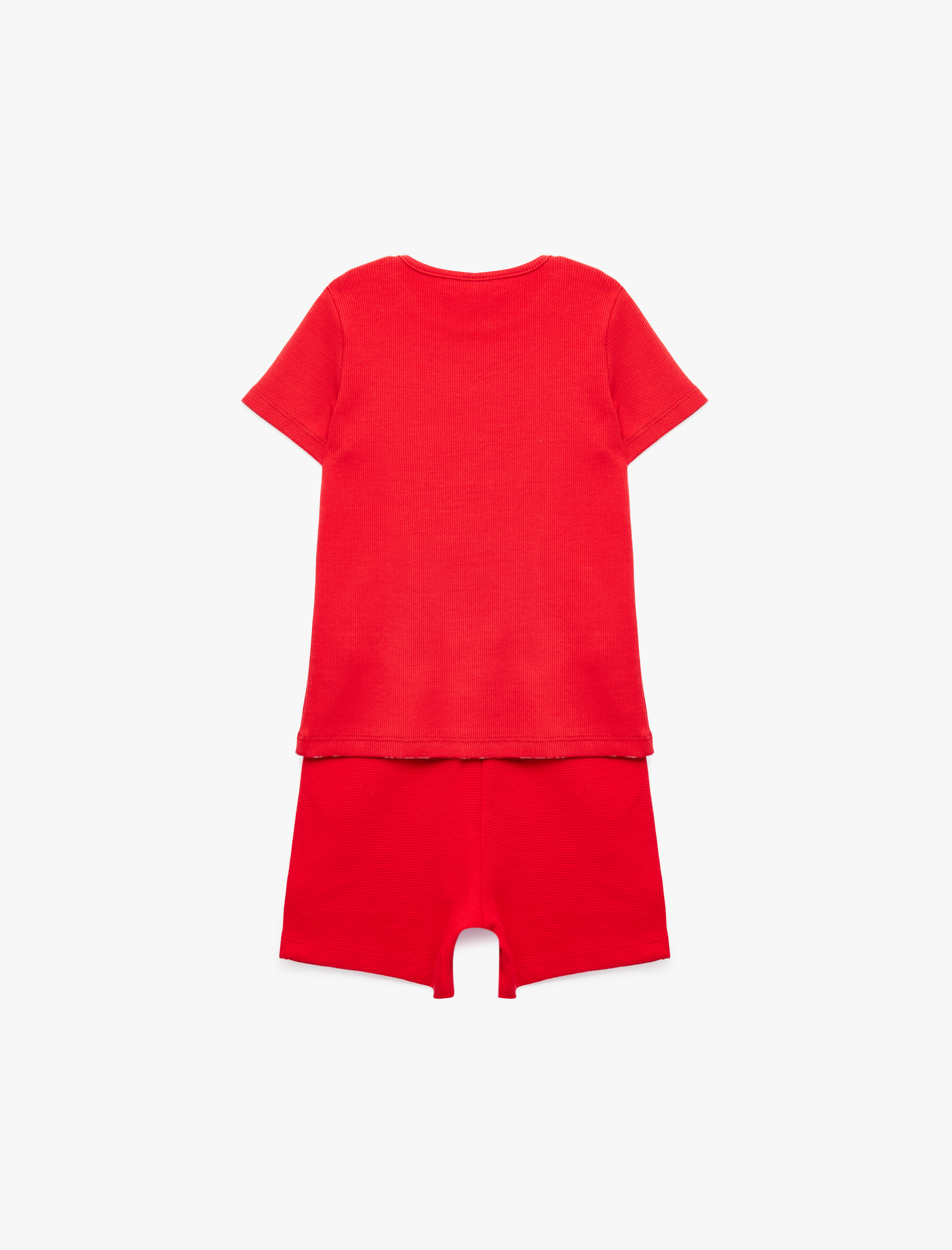  Erkek Bebek Pamuklu Baskılı 2'li Şort Tişört Takım
