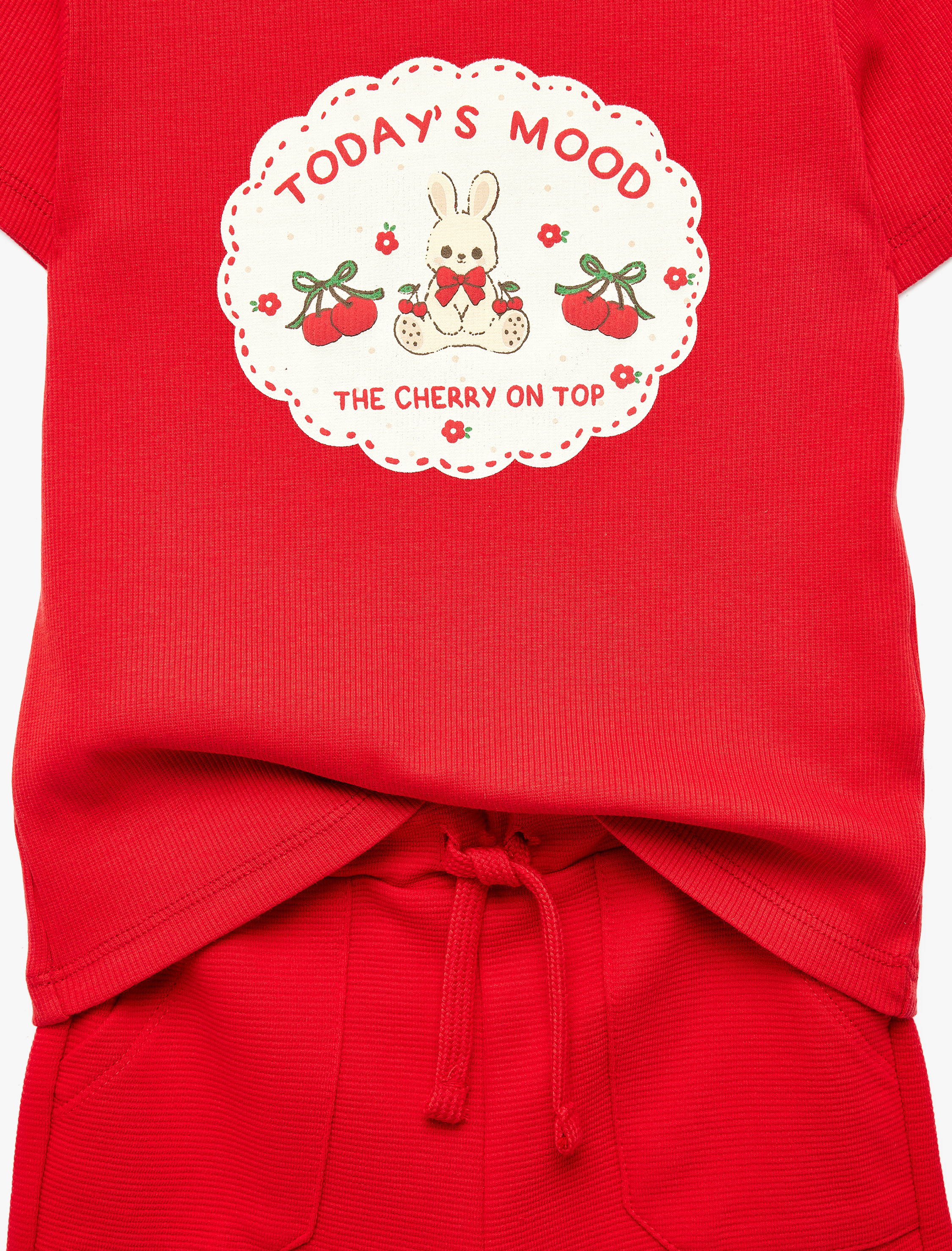  Erkek Bebek Pamuklu Baskılı 2'li Şort Tişört Takım