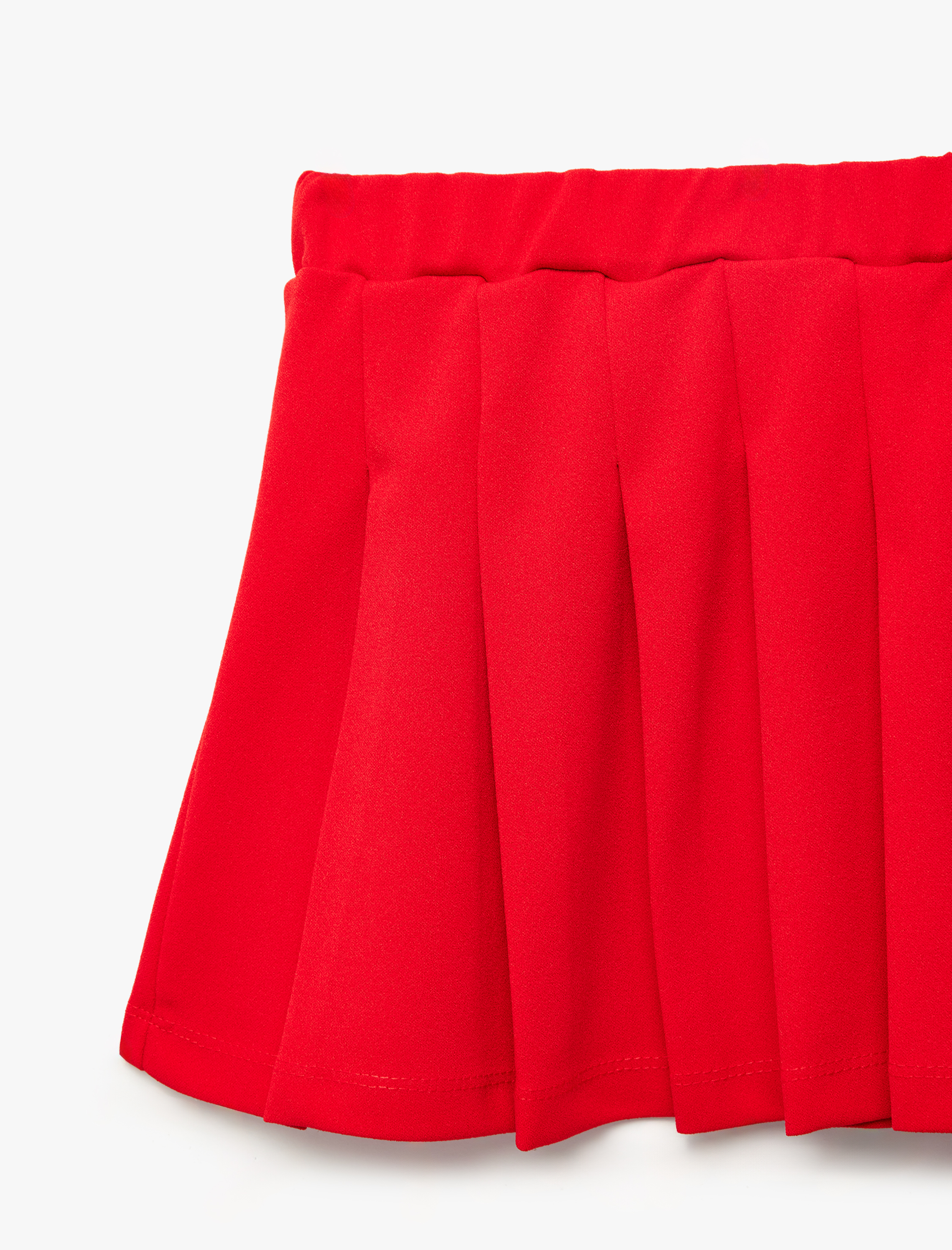  Kız Çocuk Krep Scuba Kumaş Pileli Mini Etek