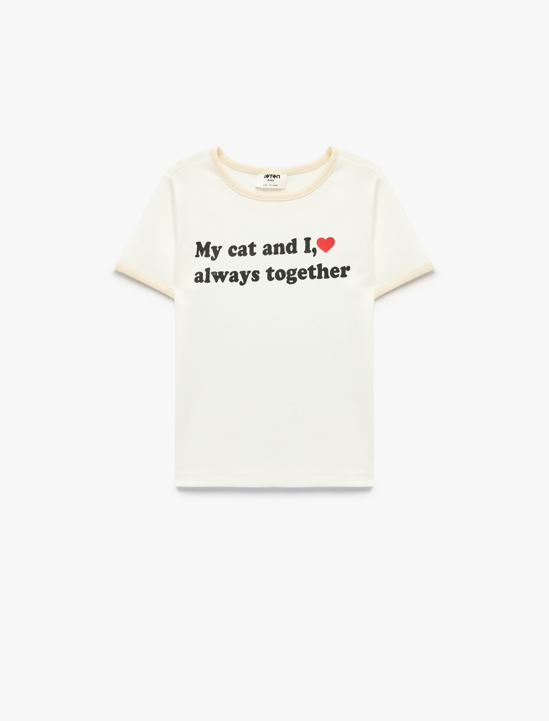  Kız Çocuk Pamuklu Kısa Kollu Bisiklet Yaka Tişört