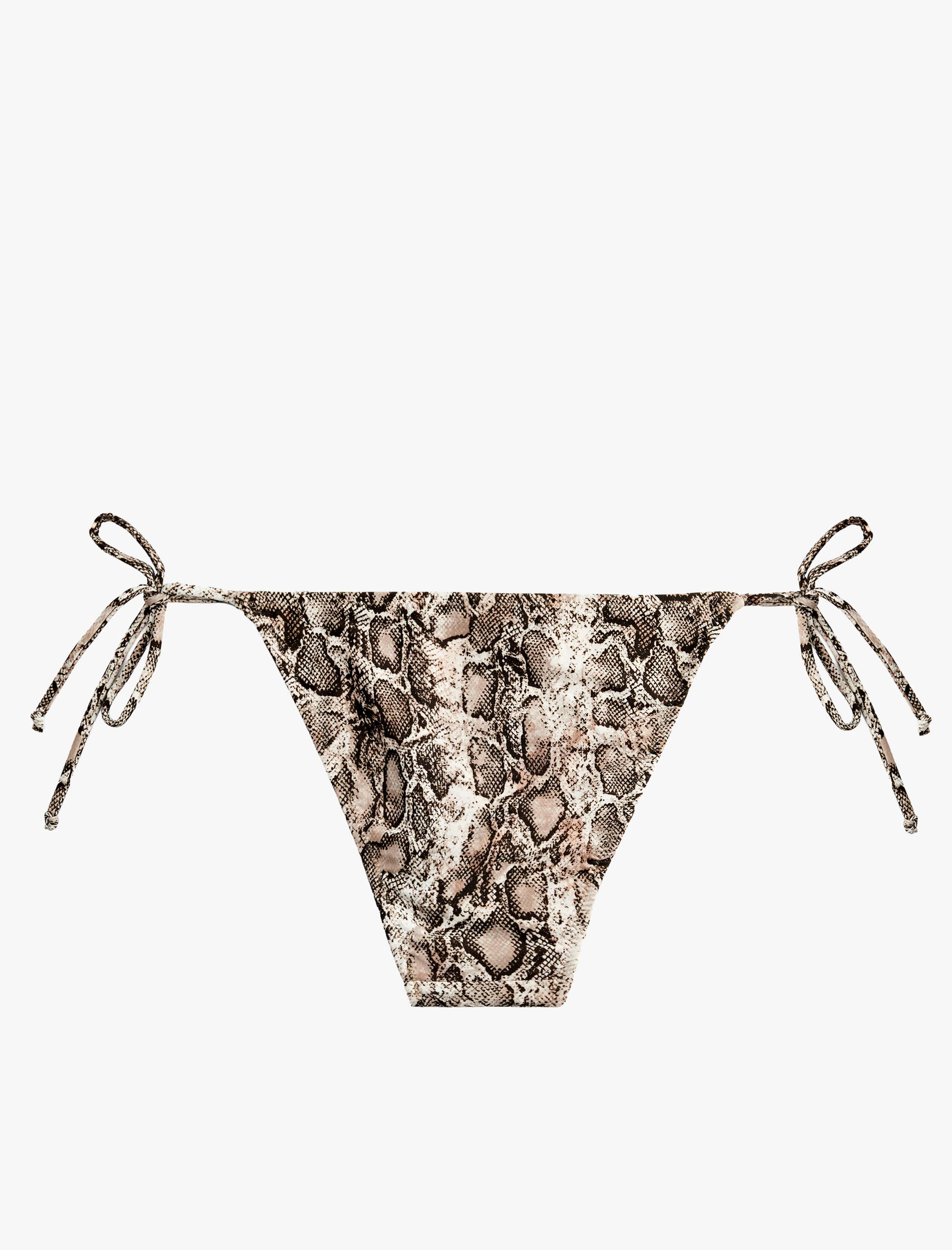   Yanları Bağlamalı İpli Yılan Derisi Baskılı Bikini Altı