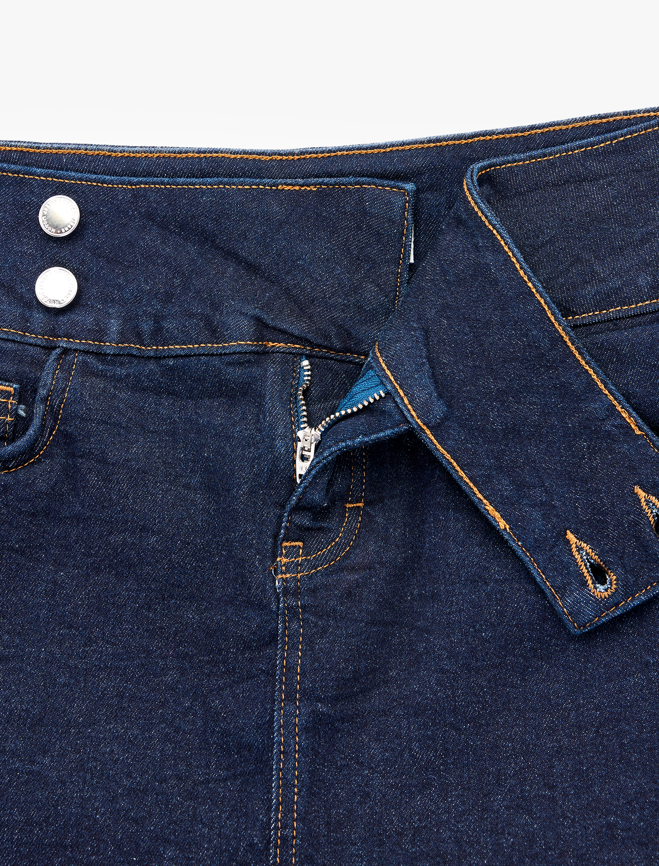   Cep Detaylı Rahat Kalıp Denim Mini Etek