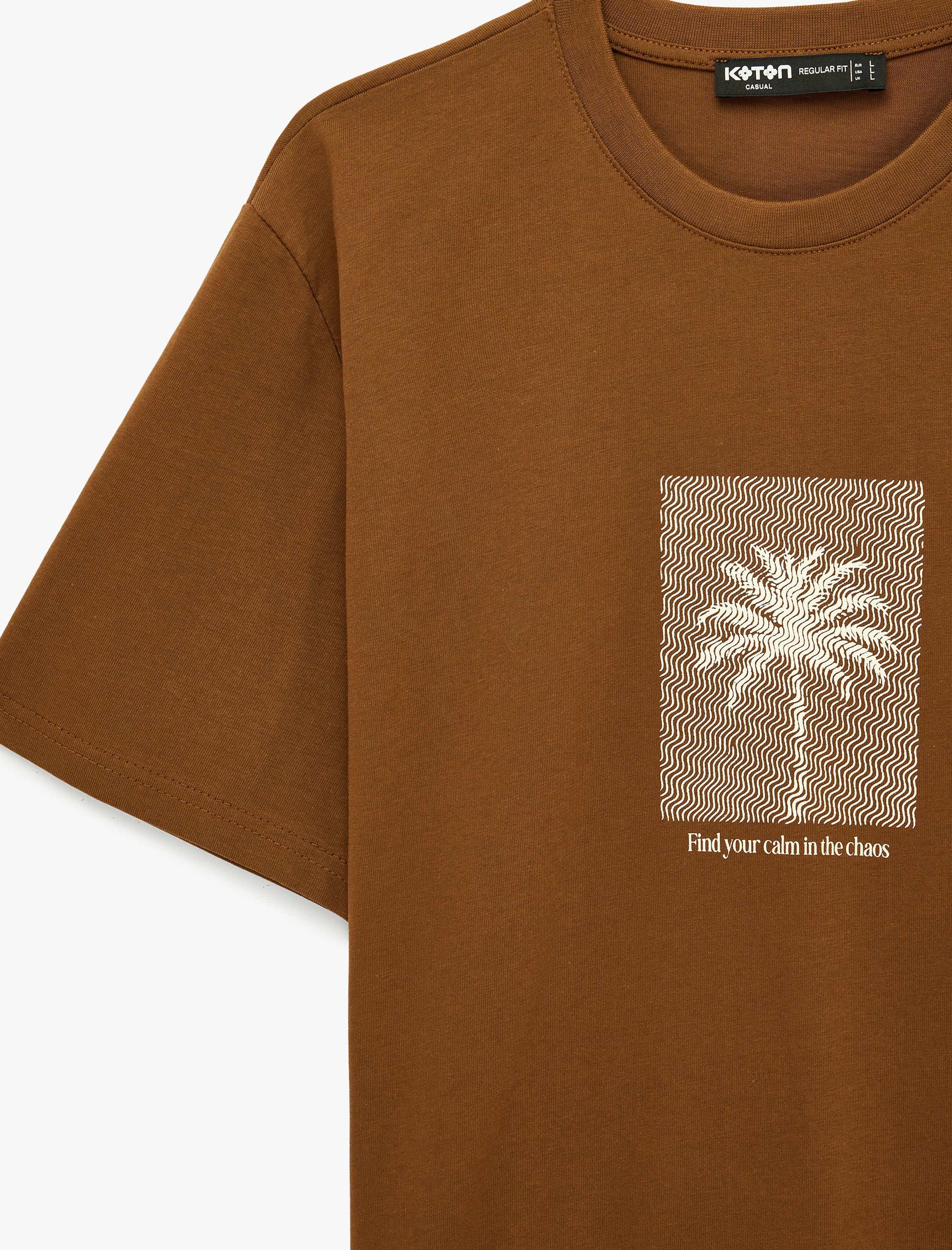   Bisiklet Yaka Regular Fit Kısa Kollu Baskılı Tişört