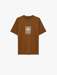 Bisiklet Yaka Regular Fit Kısa Kollu Baskılı Tişört