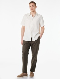 Pamuklu Klasik Yaka Regular Fit Kısa Kollu Gömlek