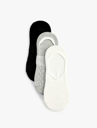 Balıksırtı Dokulu Çok Renkli 3'lü Spor Çorap Seti