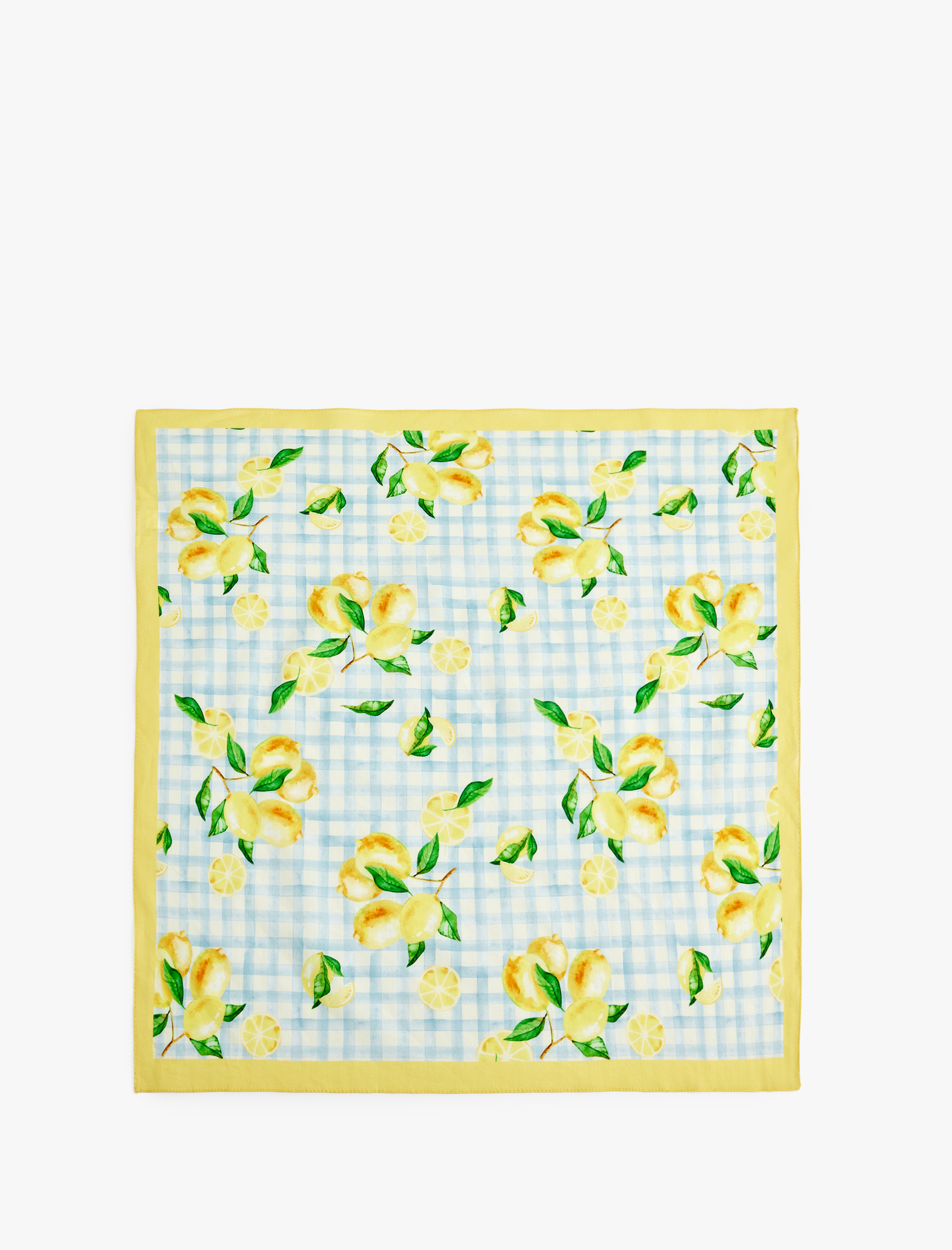  Kadın Kiraz Desenli Saten Kare Fular