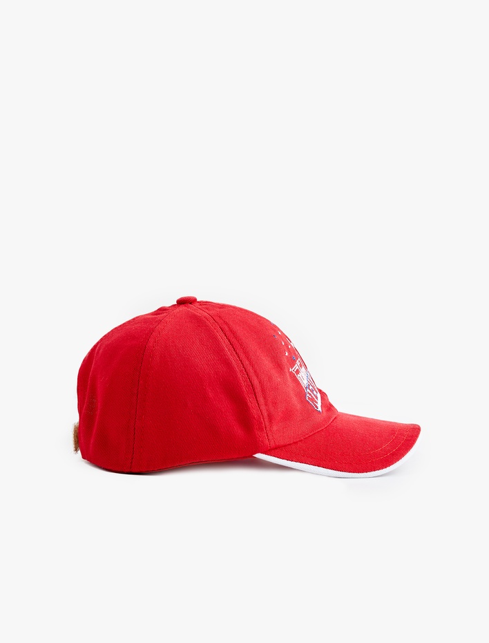 Erkek Çocuk Pamuklu Nakış Detaylı Kep Şapka