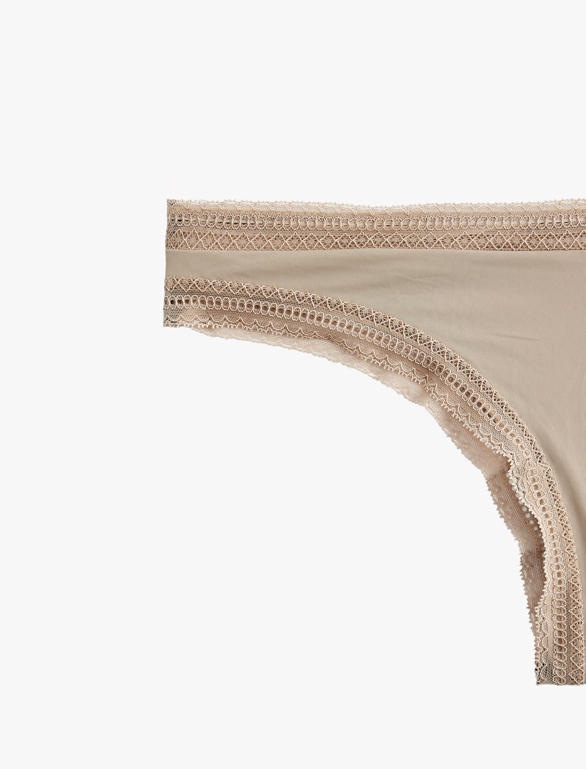   Rahat Kalıp Dantel Detaylı String Külot