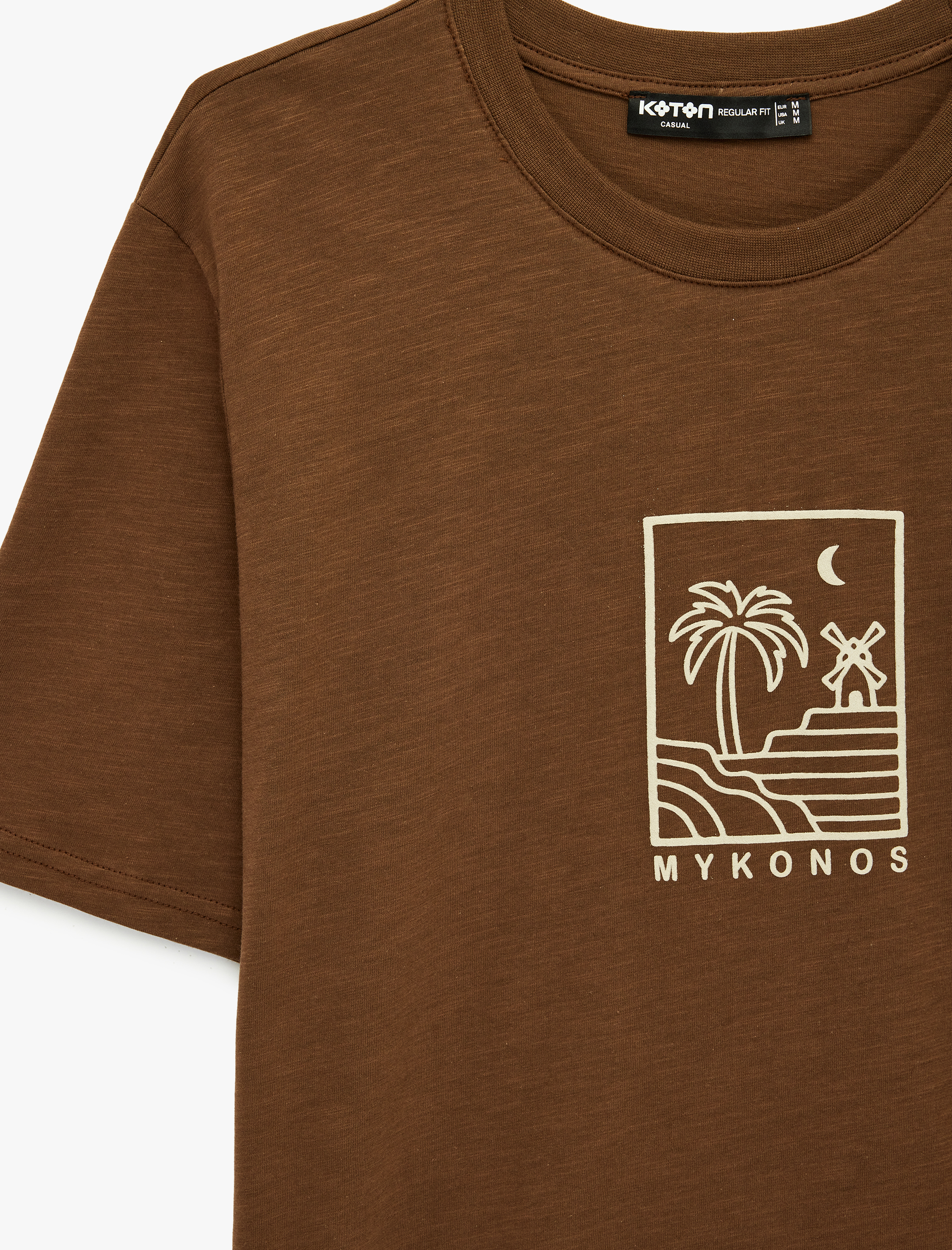   Pamuklu Regular Fit Kısa Kollu Bisiklet Yaka Baskılı Tişört