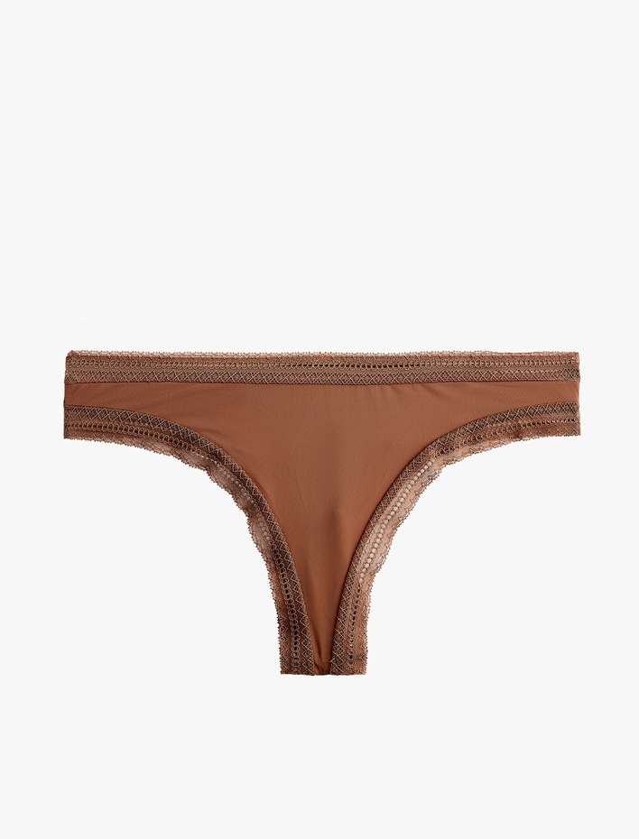  Rahat Kalıp Dantel Detaylı String Külot