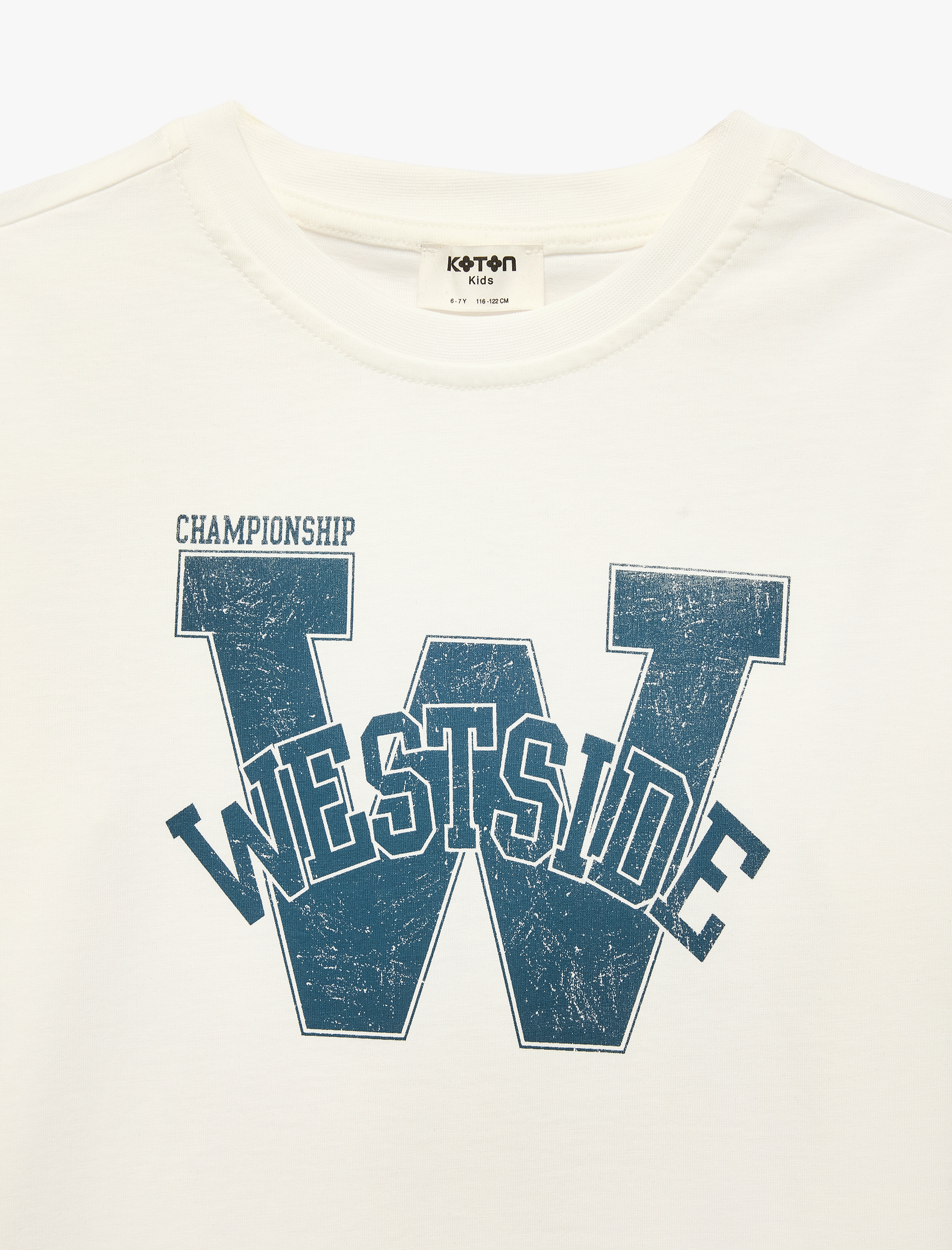  Erkek Çocuk Pamuklu Kısa Kollu Bisiklet Yaka Baskılı Tişört