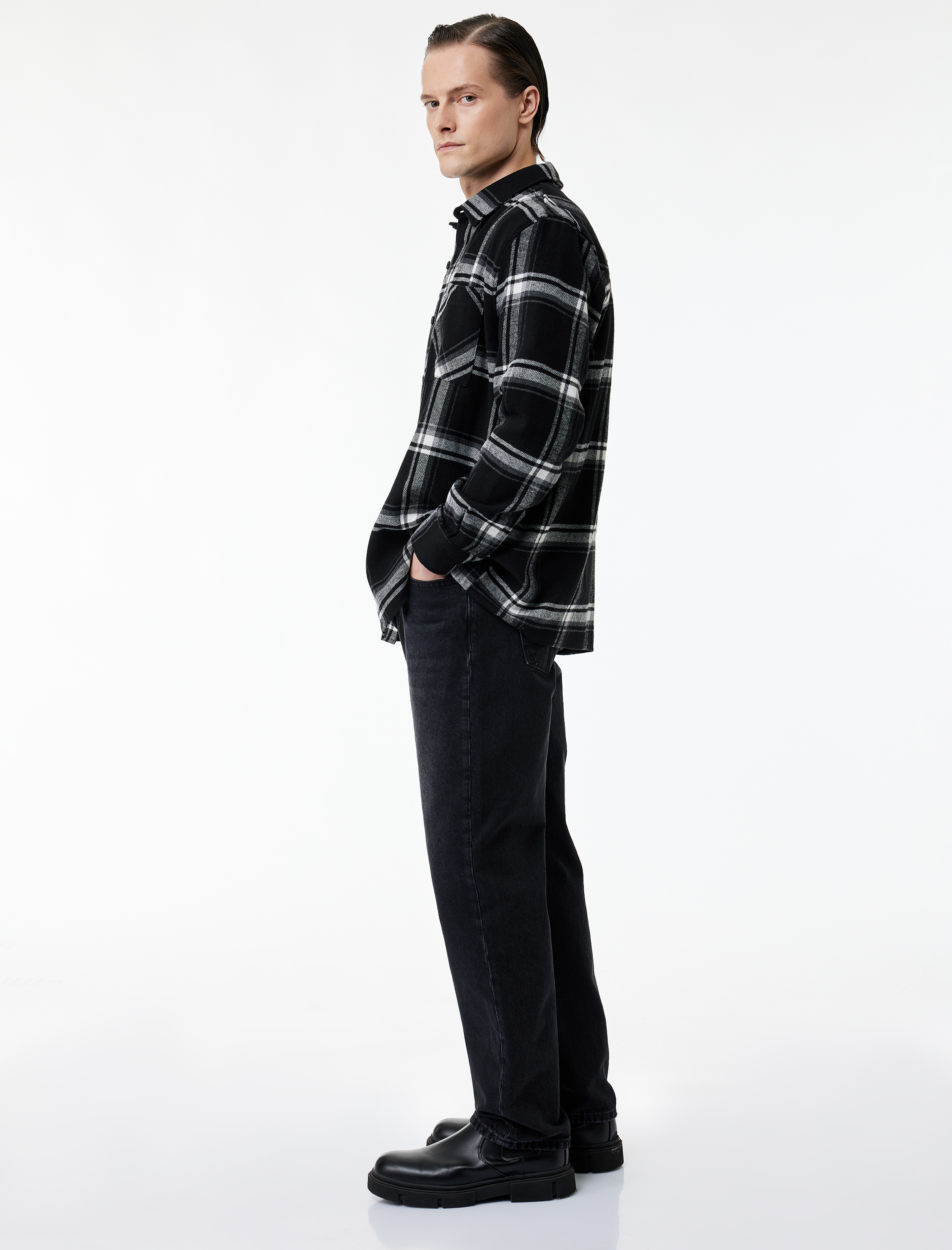   Pamuklu Normal Bel Vintage Straight Fit Jean Pantolon