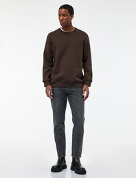 Regular Fit Pamuklu Normal Bel Tapered Jean Pantolon