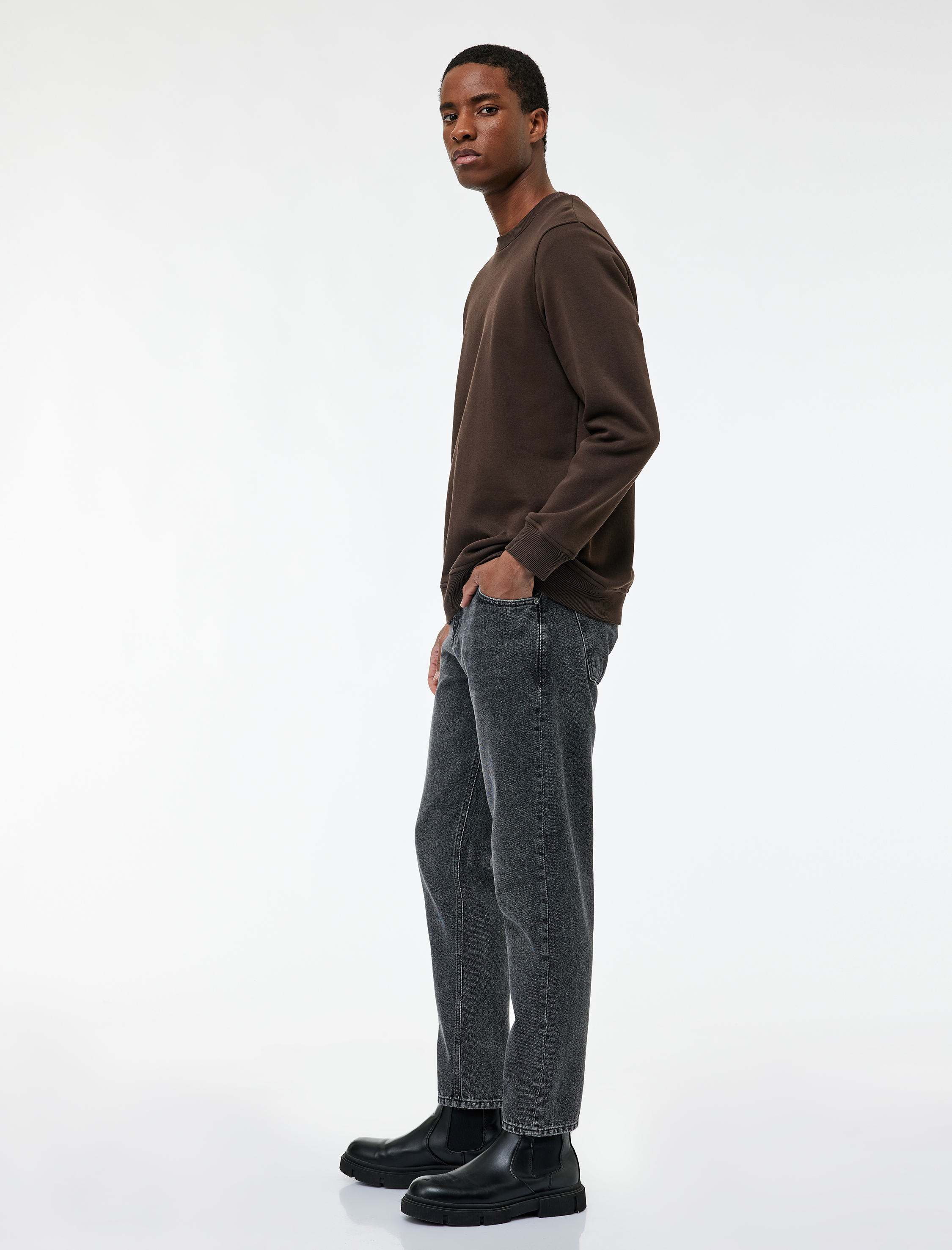   Regular Fit Pamuklu Normal Bel Tapered Jean Pantolon
