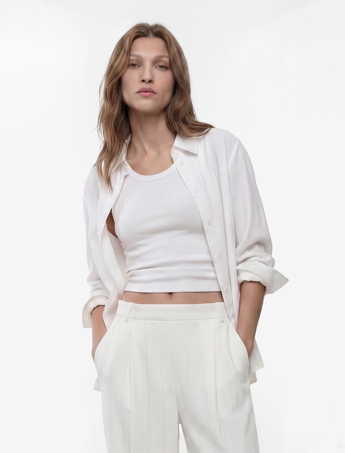  Pamuklu U Yaka Slim Fit Atlet