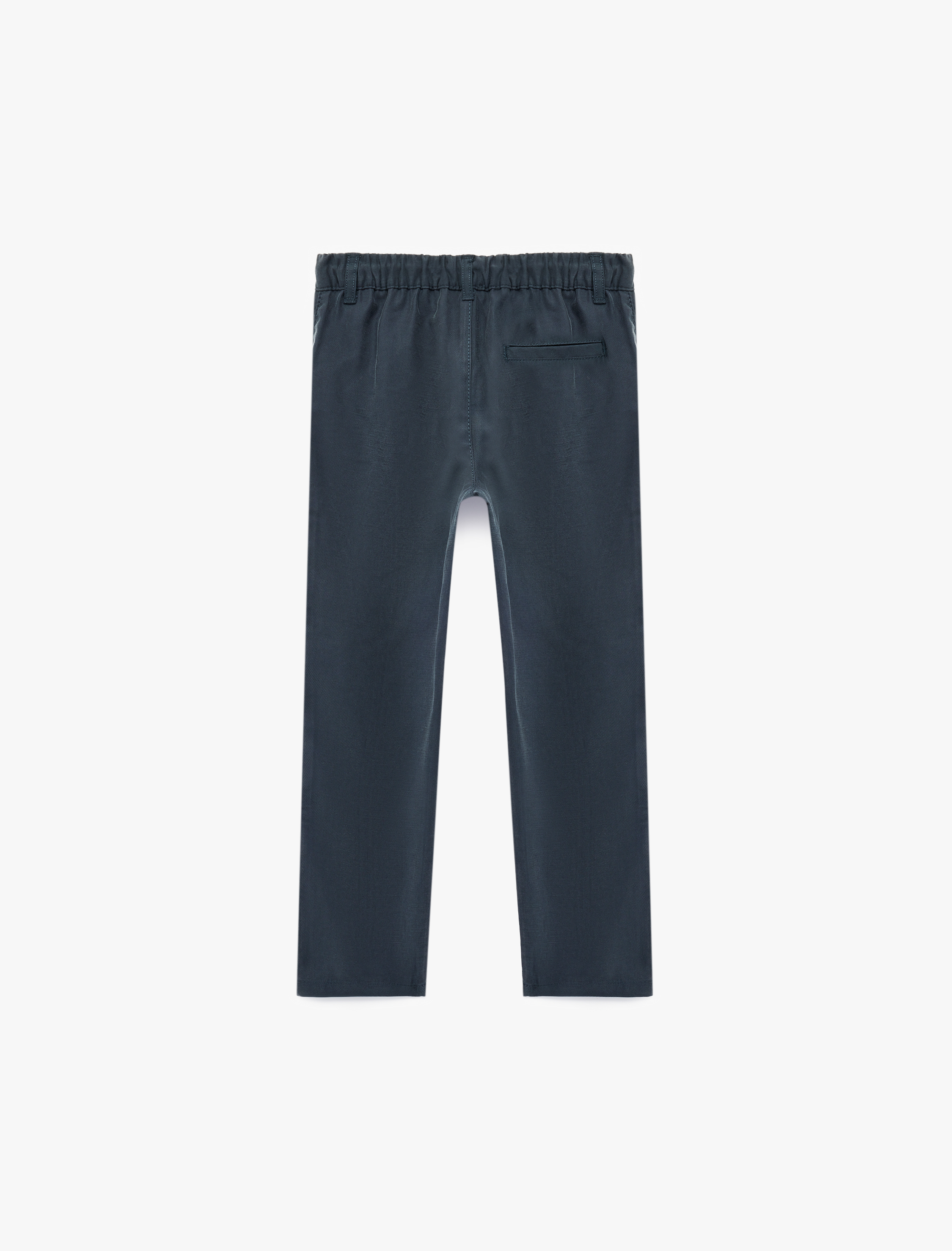  Erkek Çocuk Beli Lastikli Düğmeli Viskon Basic Pantolon