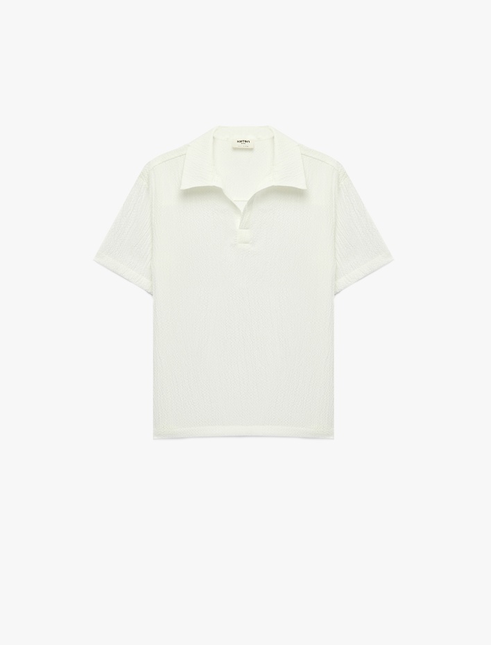 Erkek Çocuk Basic Kısa Kollu Oversize Polo Yaka Gömlek