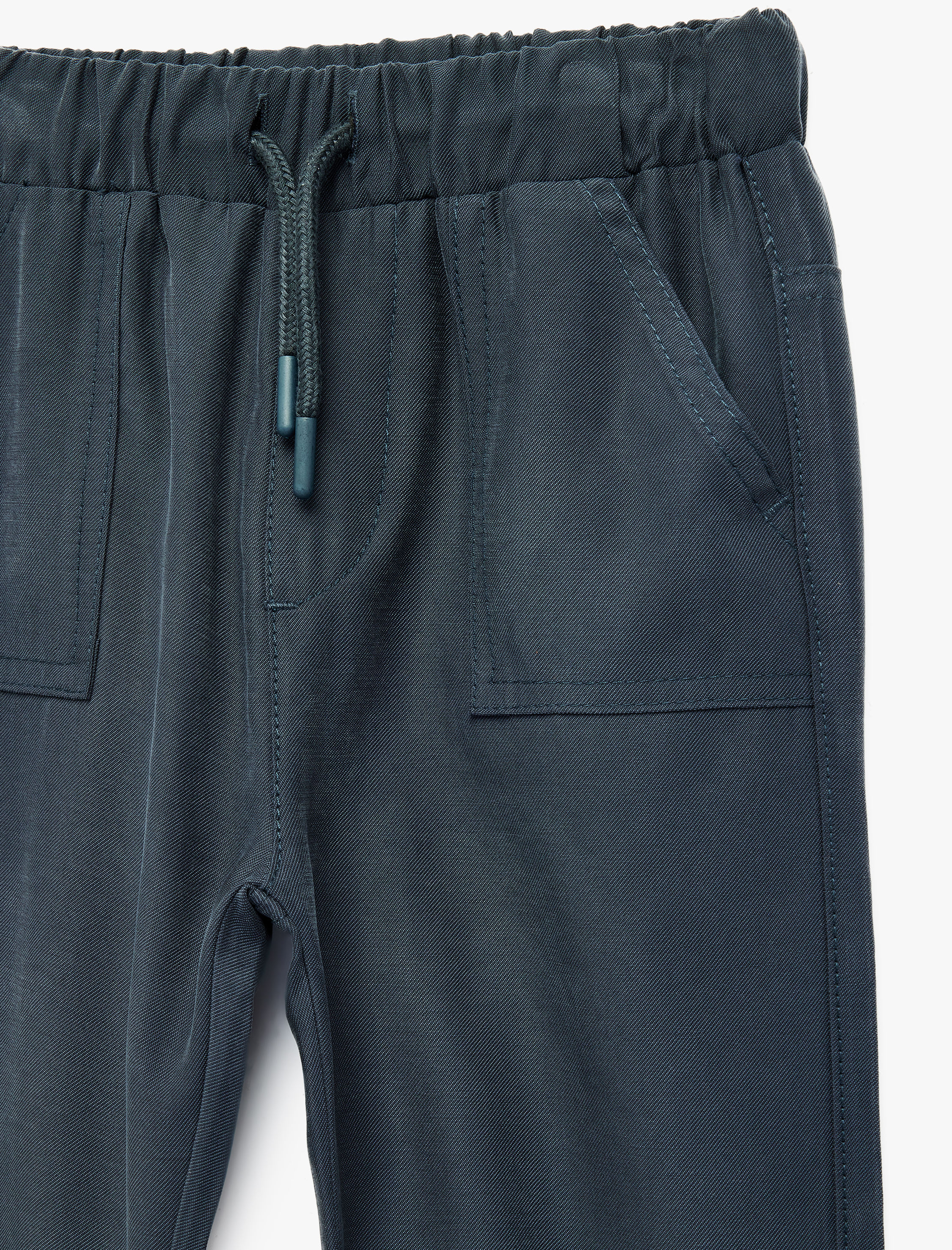  Erkek Bebek Cep Detaylı Beli Bağcıklı Jogger Pantolon