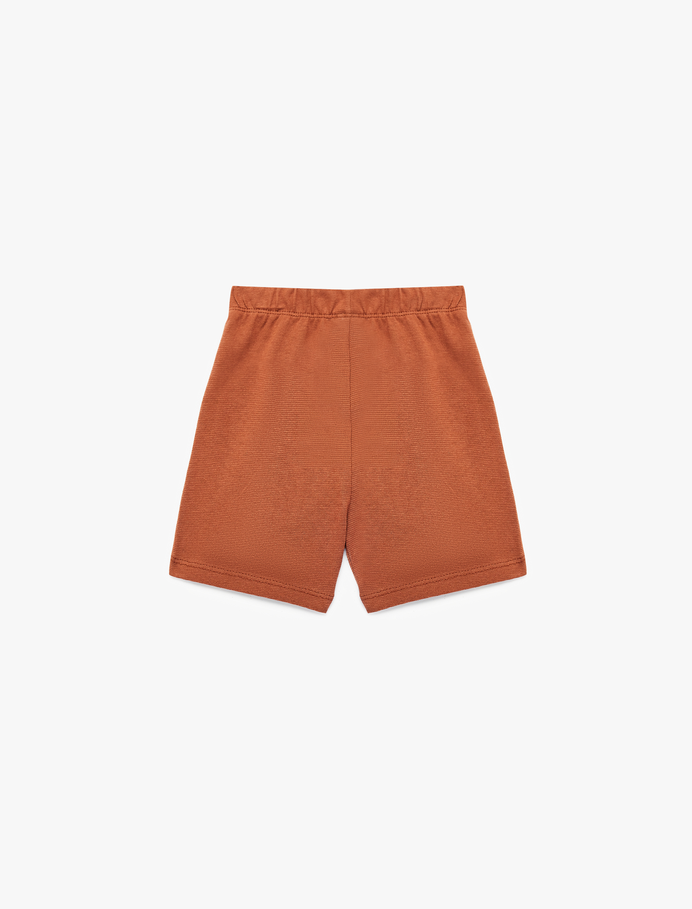  Erkek Bebek Baskı Detaylı Beli Bağlamalı Pamuklu Şort