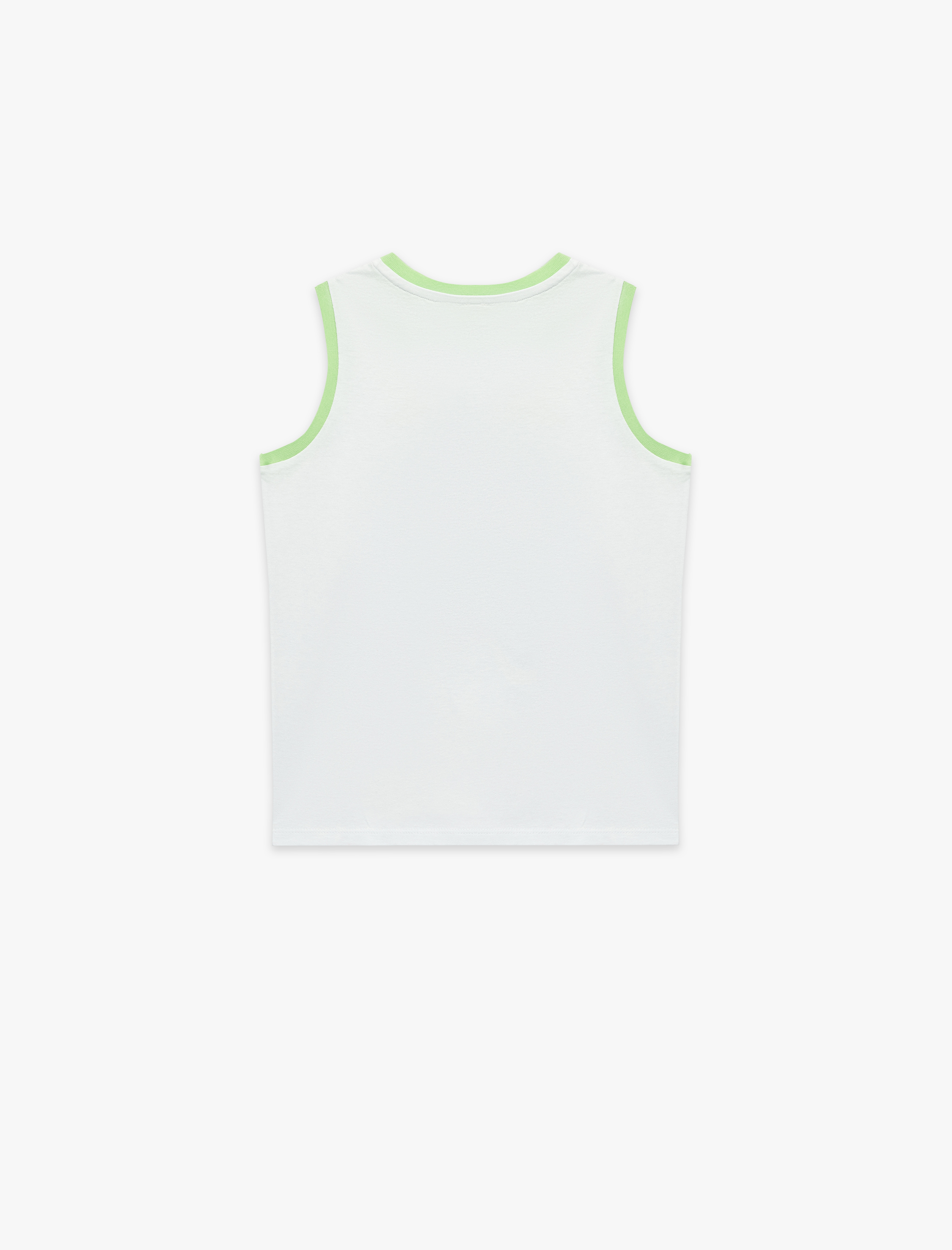  Erkek Çocuk Pamuklu Kolsuz Bisiklet Yaka Baskılı Oversize Atlet