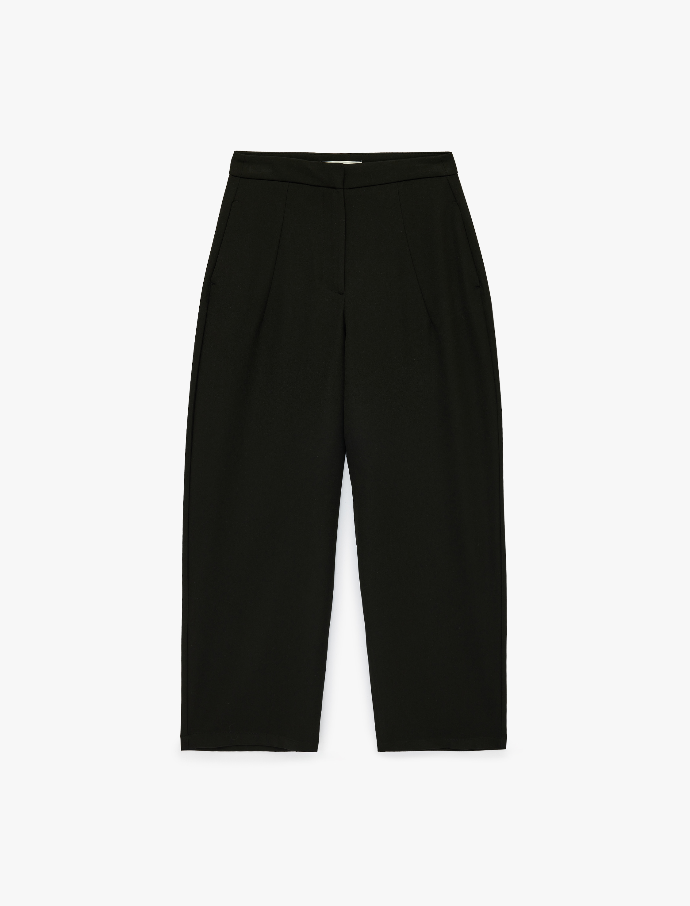   Viskon Karışımlı Yüksek Bel Cepli Regular Fit Balon Pantolon