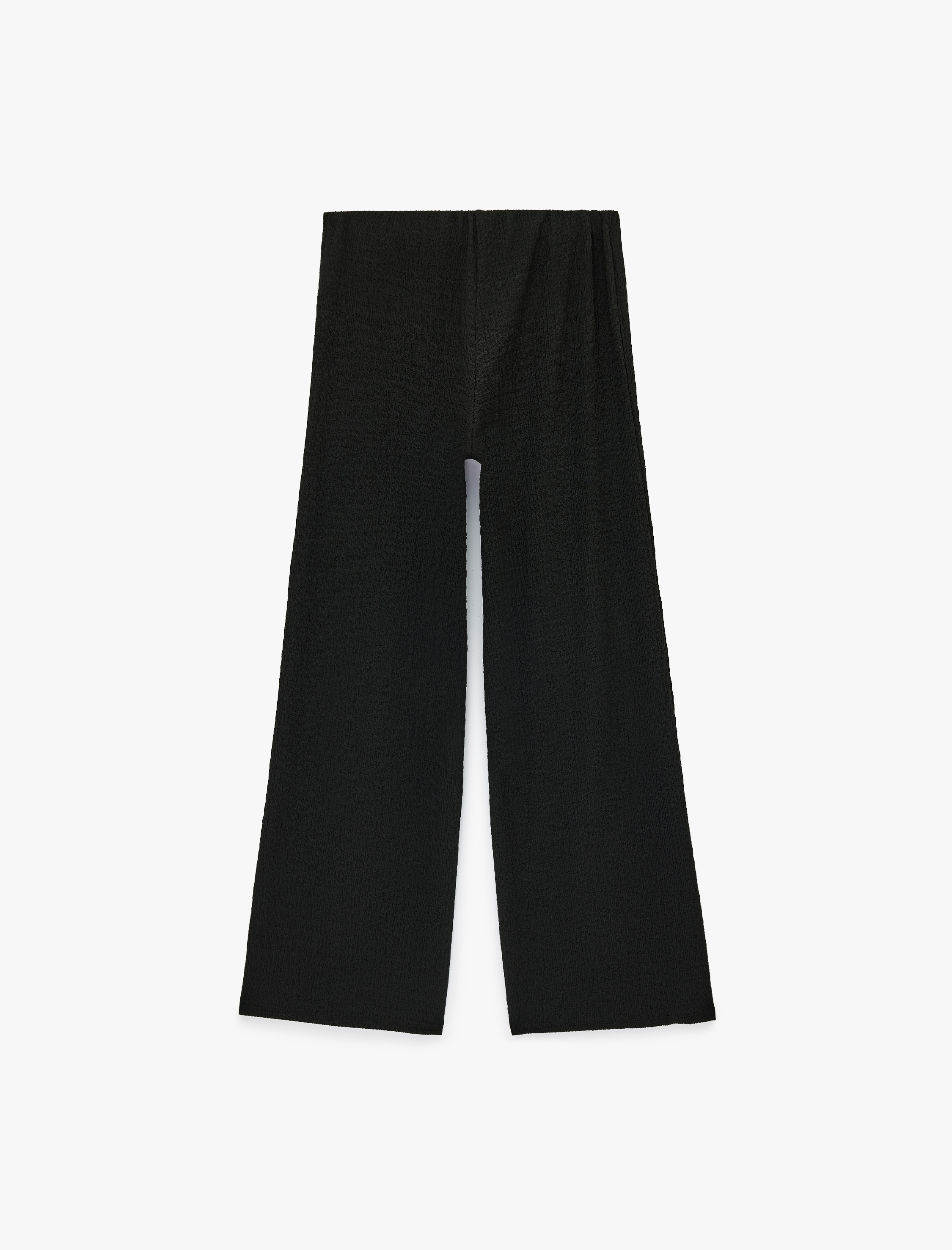   Bürümcük Kumaş Düz Bol Paça Pantolon