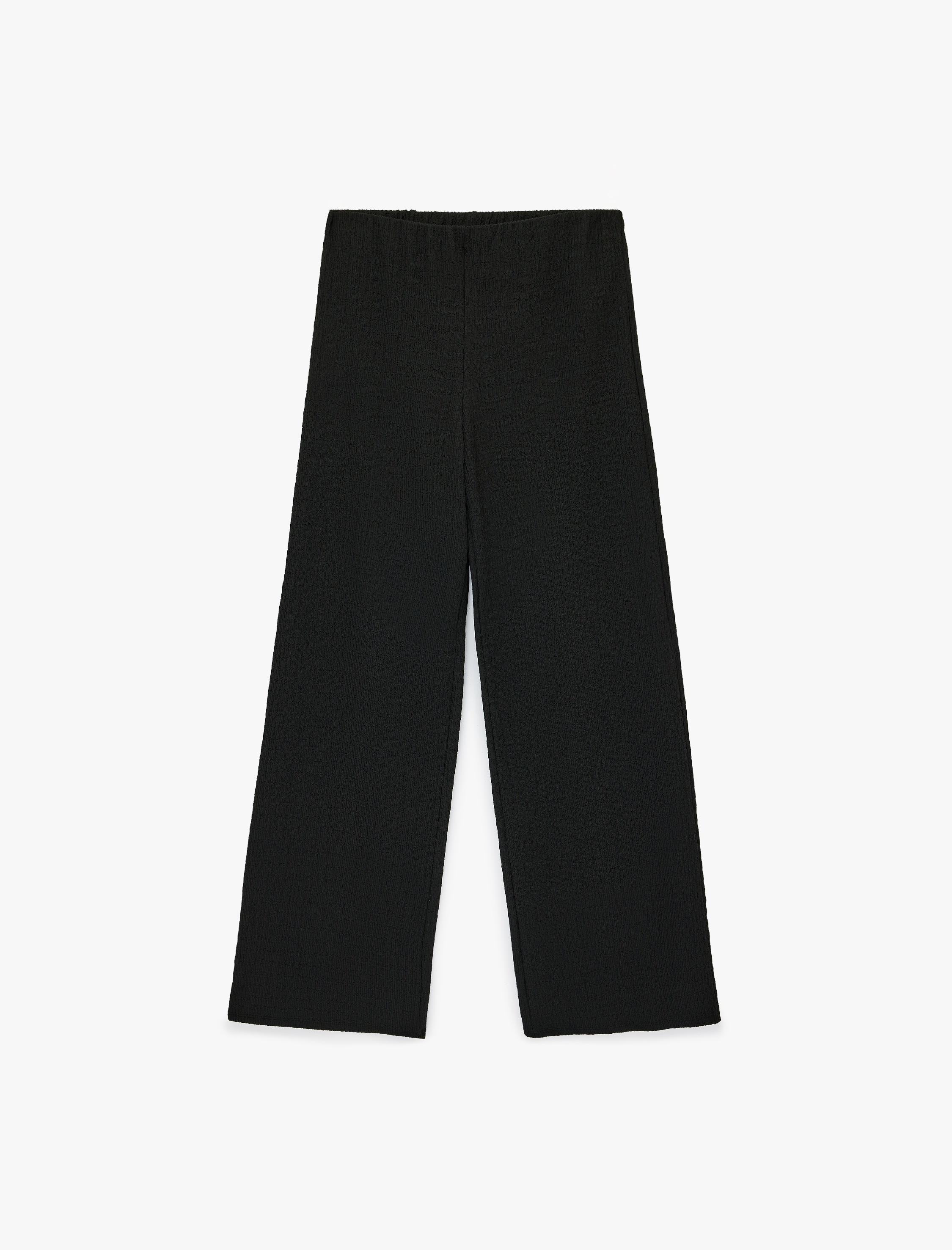   Bürümcük Kumaş Düz Bol Paça Pantolon