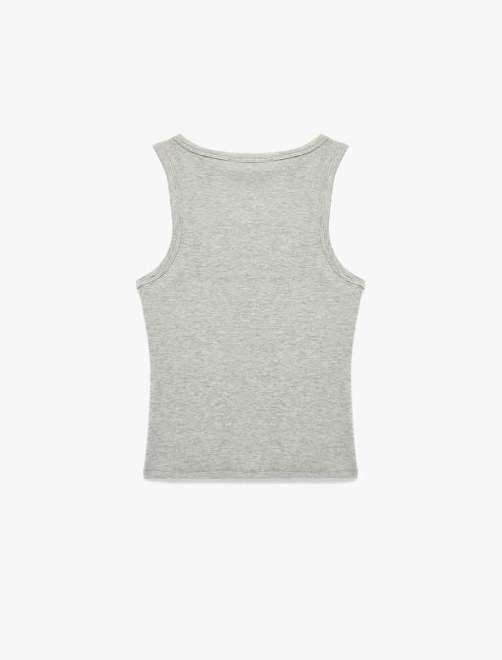  Kaşkorse Modal Karışımlı V Yaka Kolsuz Slim Fit Atlet