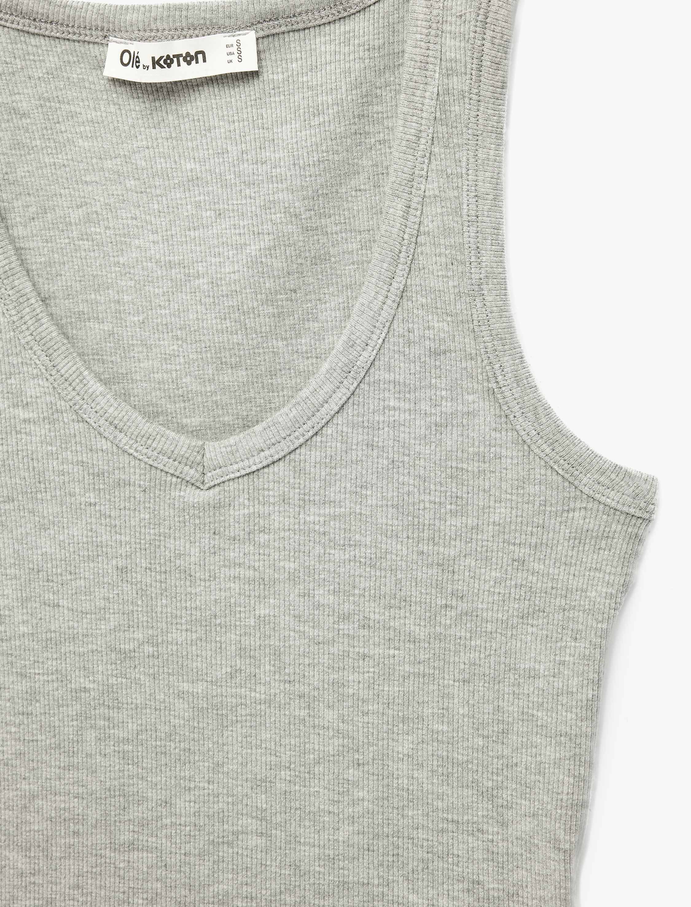   Kaşkorse Modal Karışımlı V Yaka Kolsuz Slim Fit Atlet