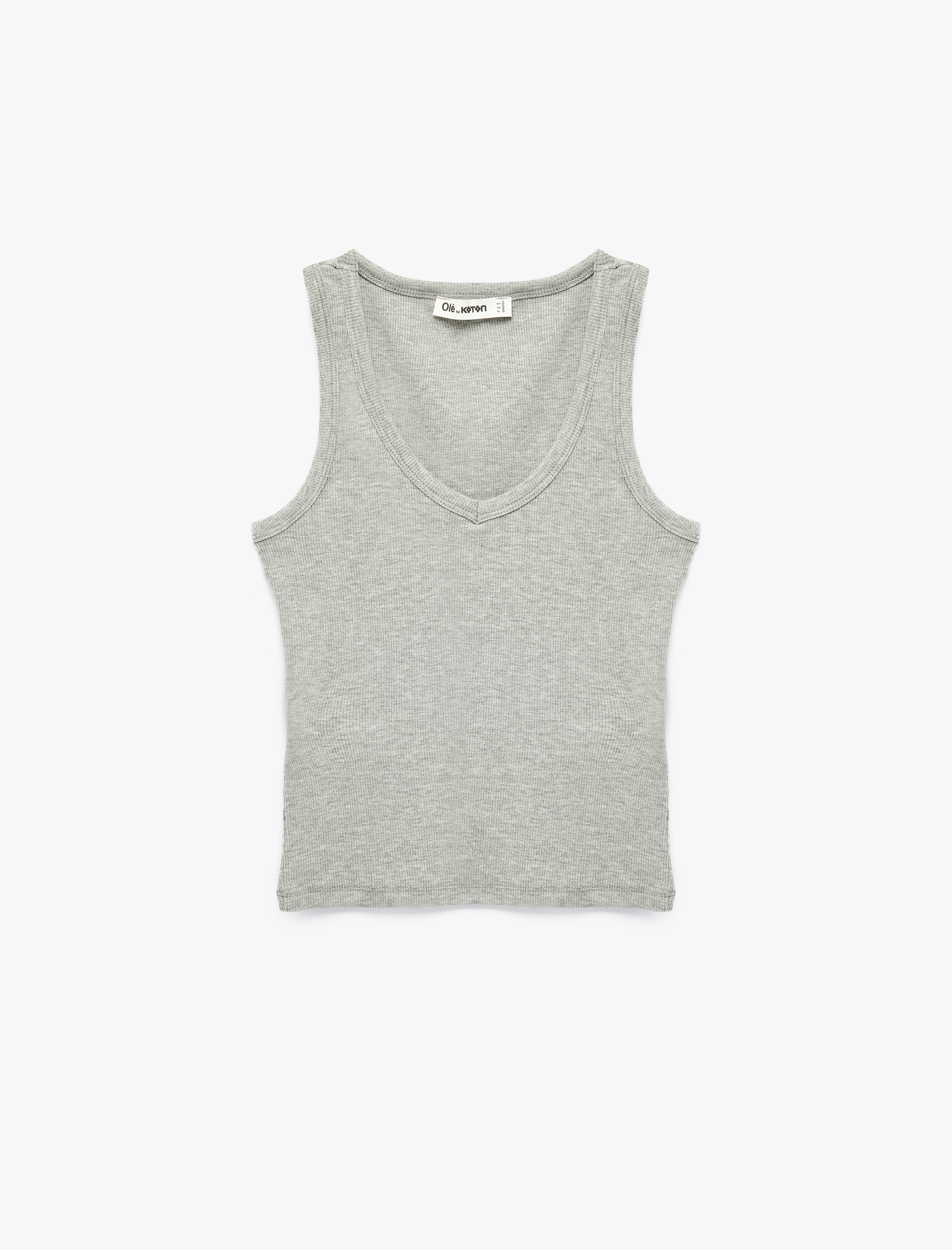   Kaşkorse Modal Karışımlı V Yaka Kolsuz Slim Fit Atlet