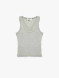 Kaşkorse Modal Karışımlı V Yaka Kolsuz Slim Fit Atlet